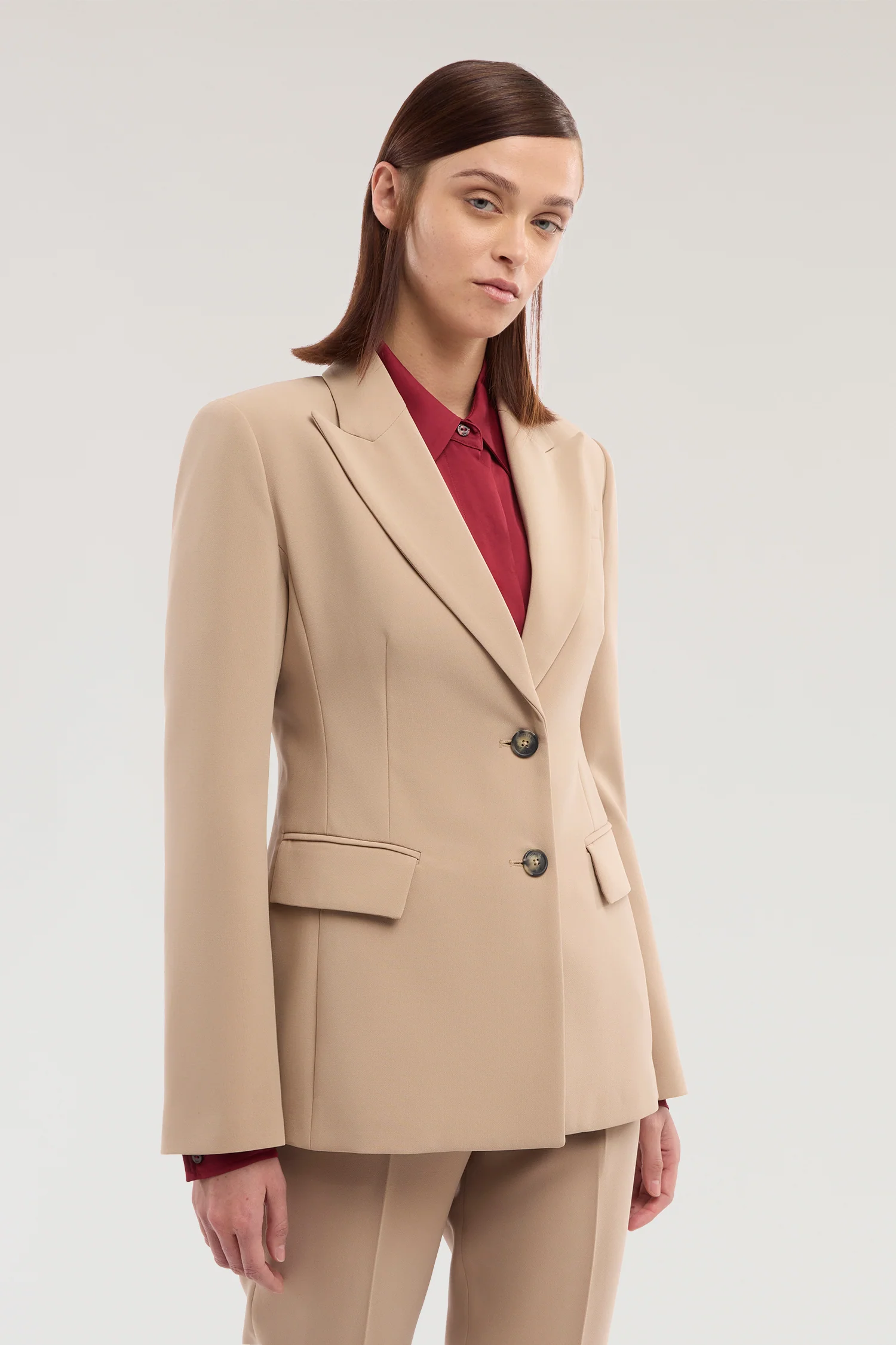 Blazer in cady fabric