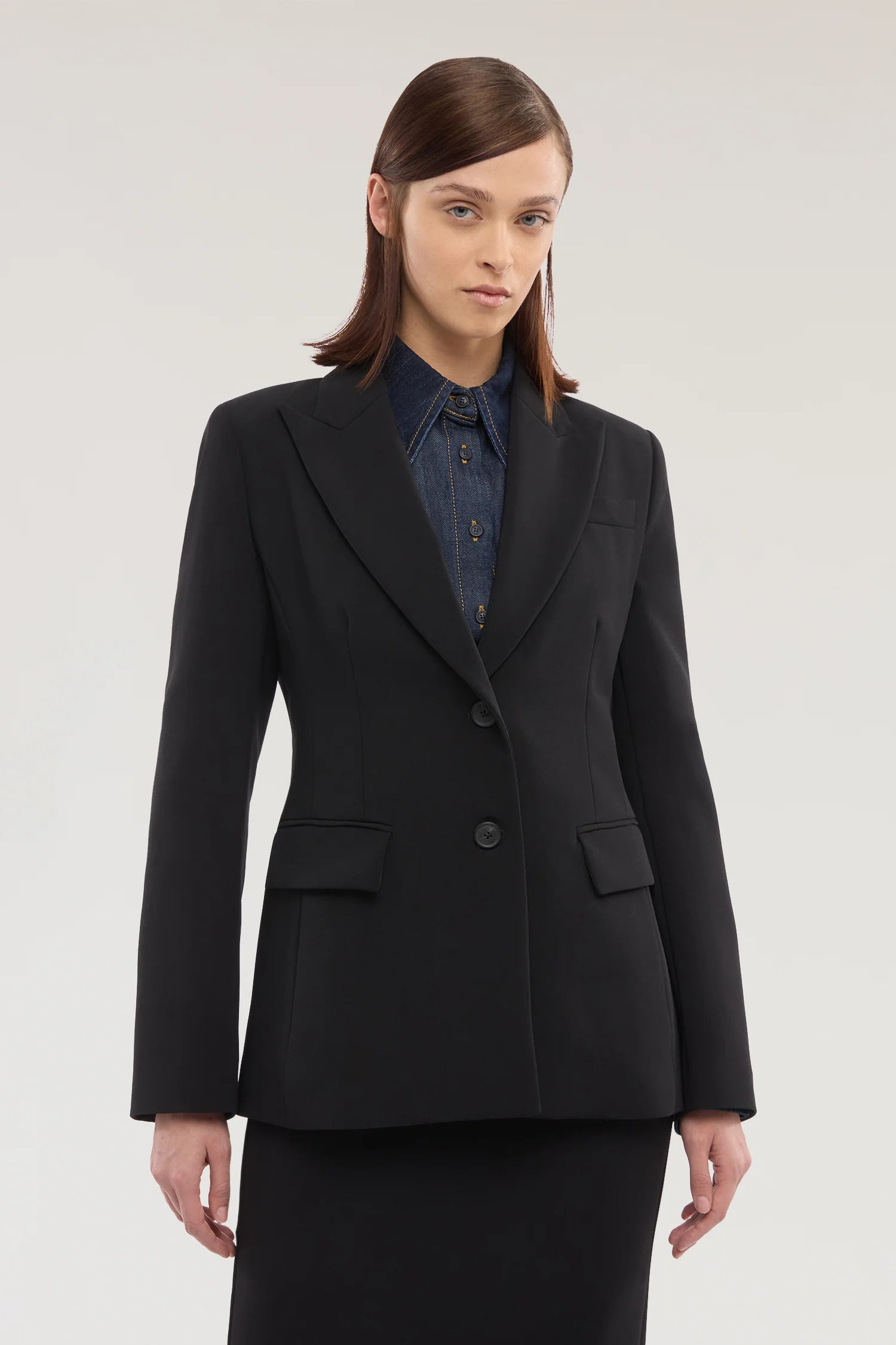 Blazer in cady fabric