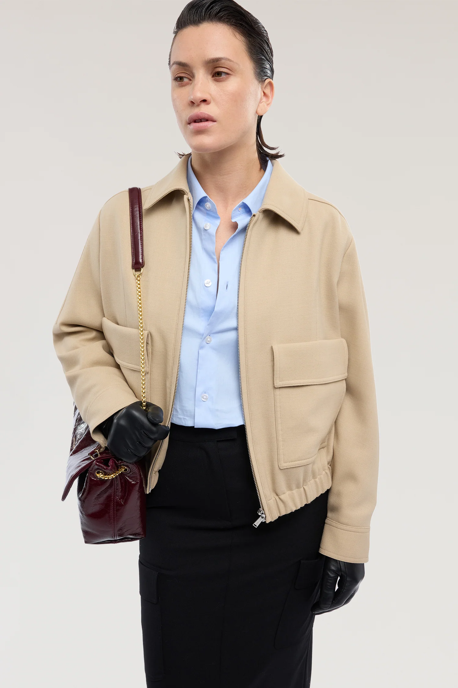 Bomber jacket in cool wool - Image 4