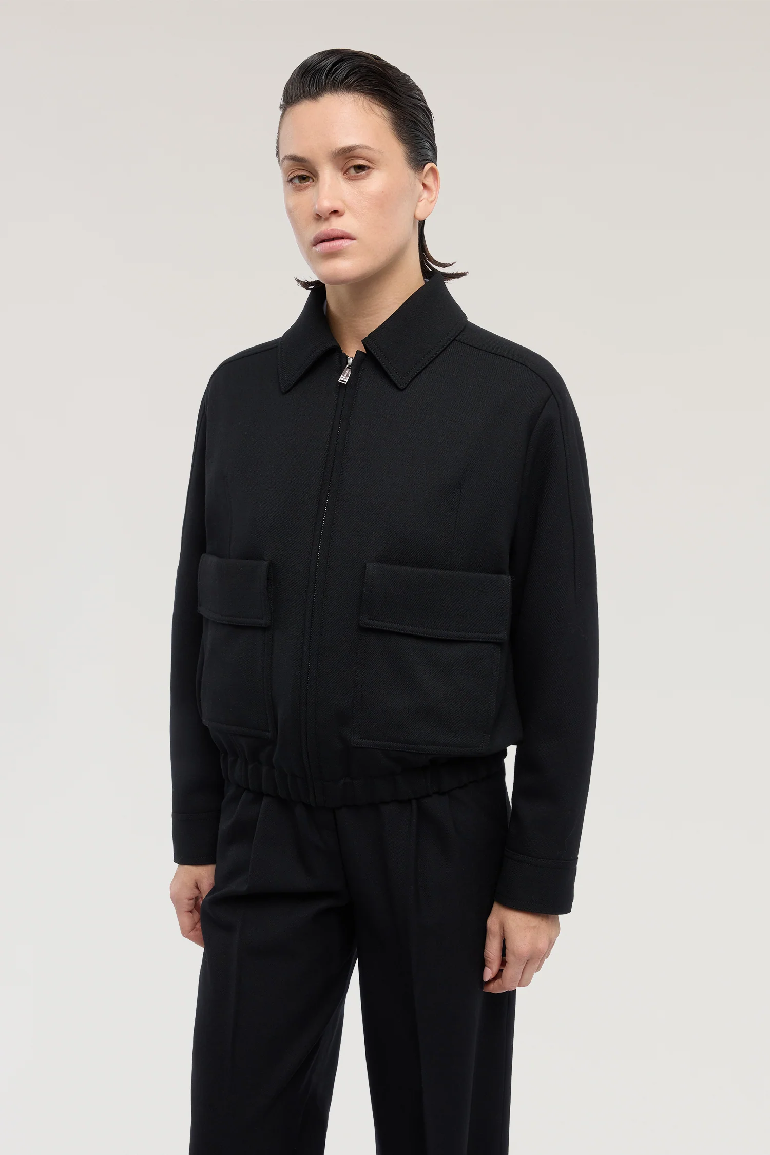 Bomber jacket in cool wool - Image 2