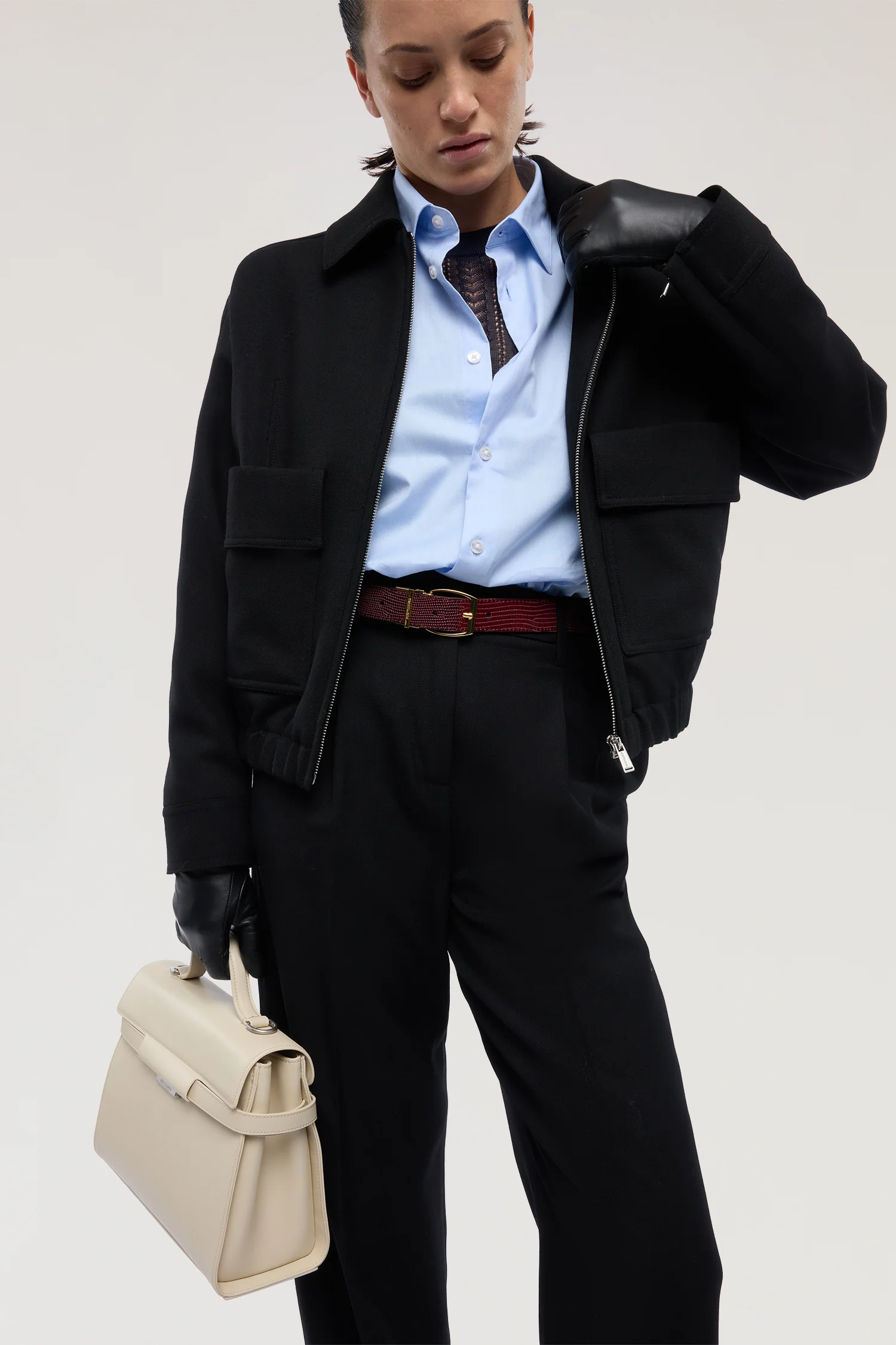 Bomber jacket in cool wool - Image 4