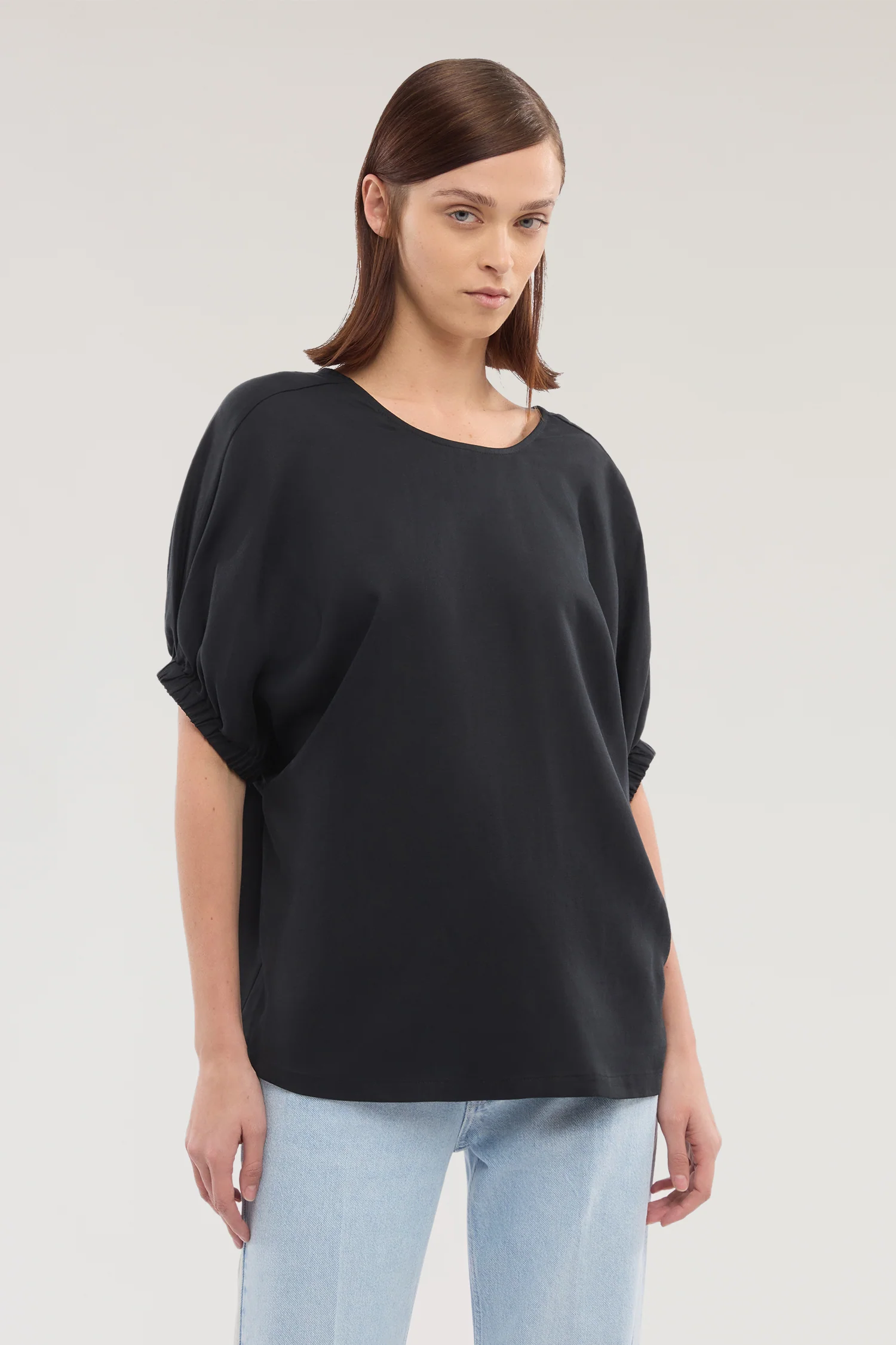 Boxy blouse in lyocell and linen - Image 2