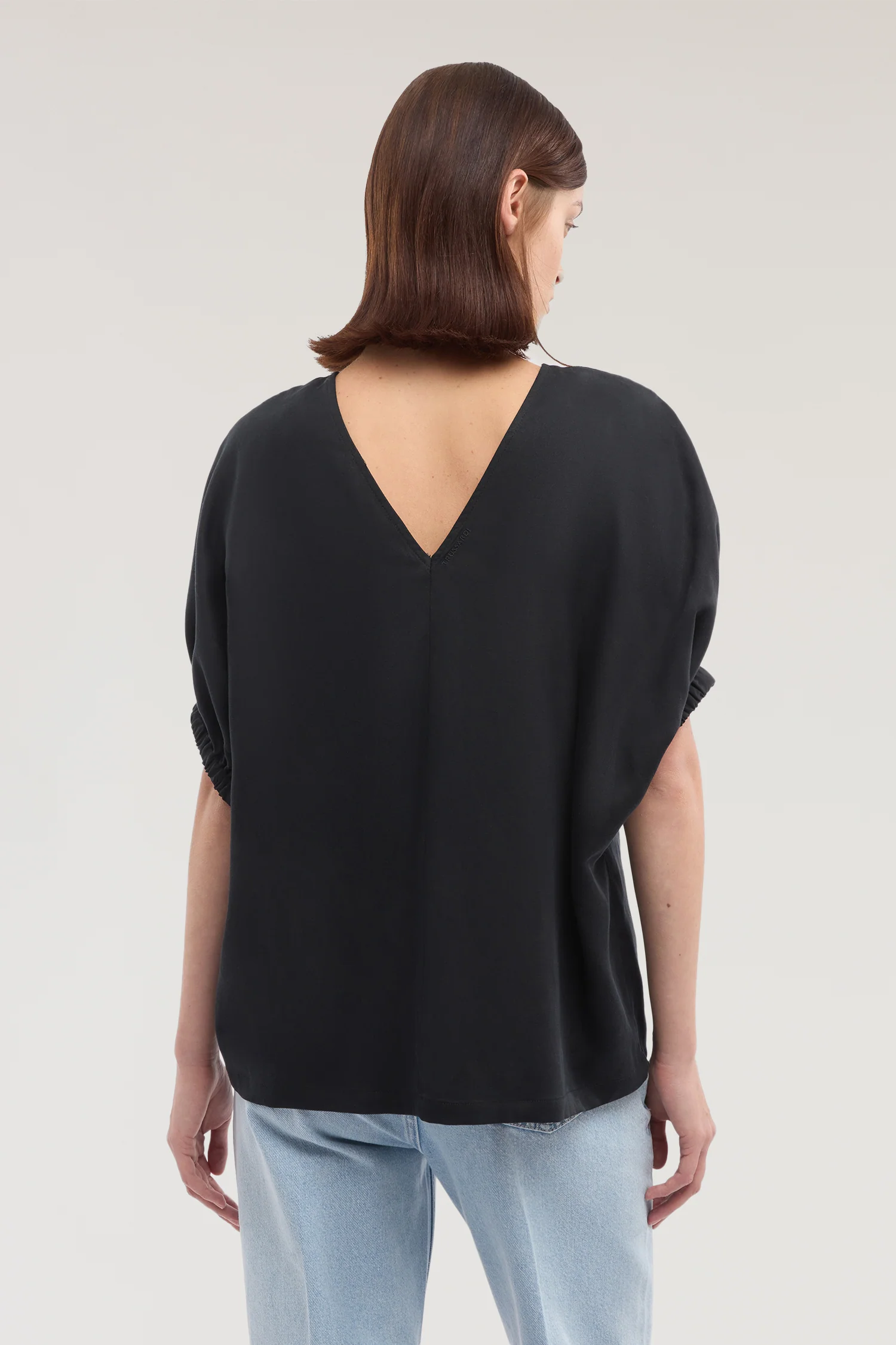 Boxy blouse in lyocell and linen - Image 3