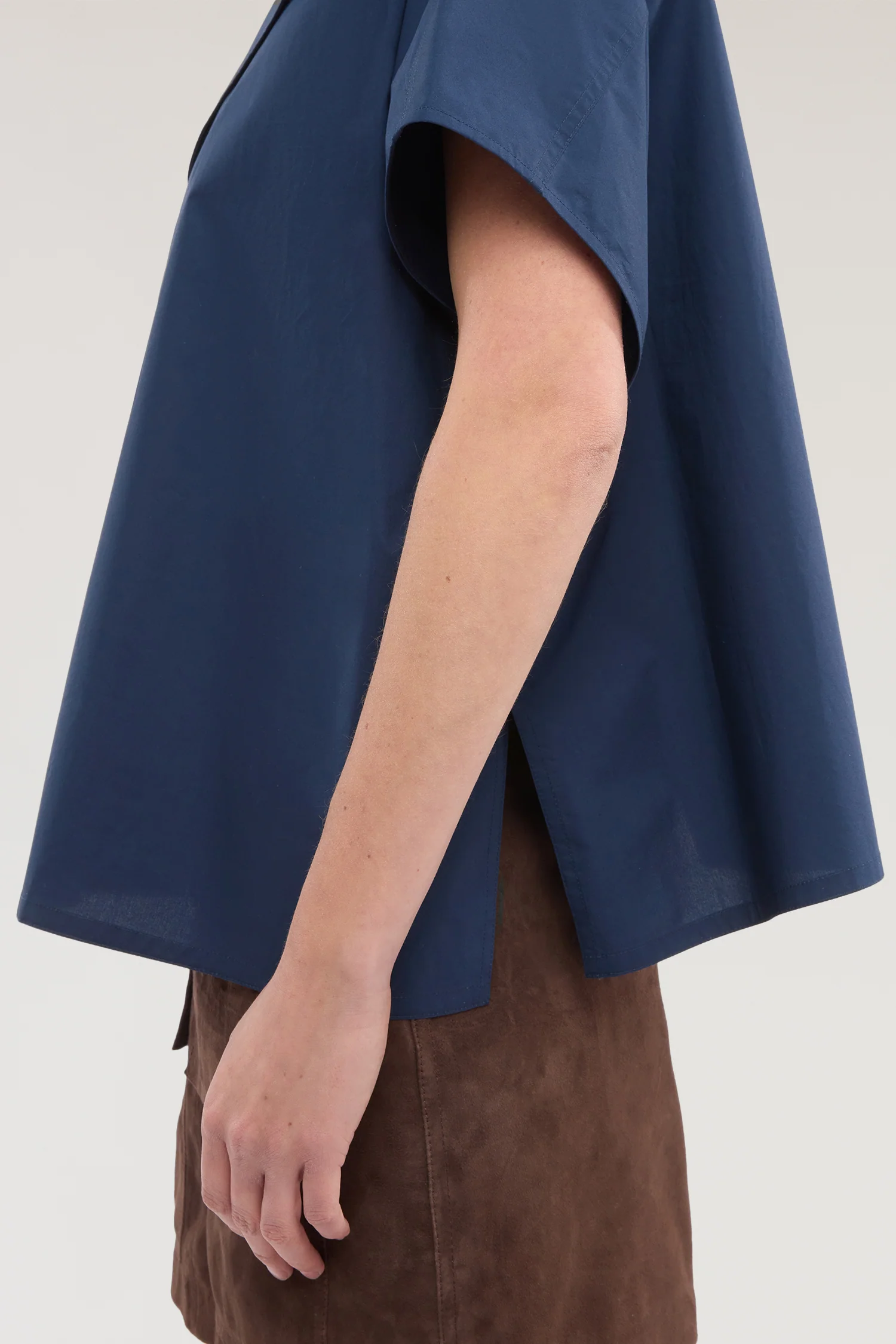 Boxy blouse in poplin - Image 3