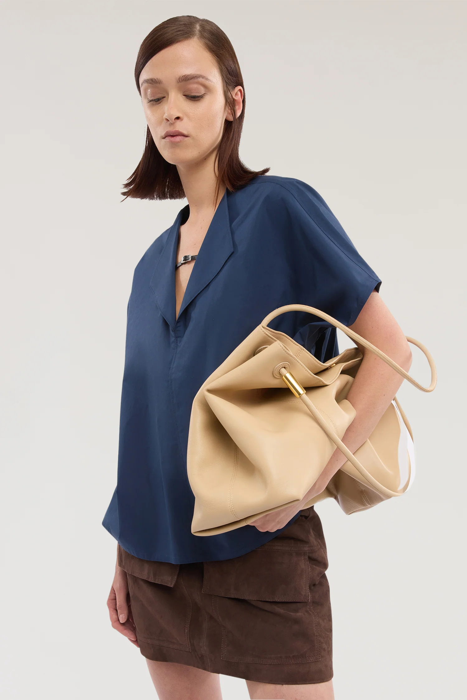 Boxy blouse in poplin - Image 4