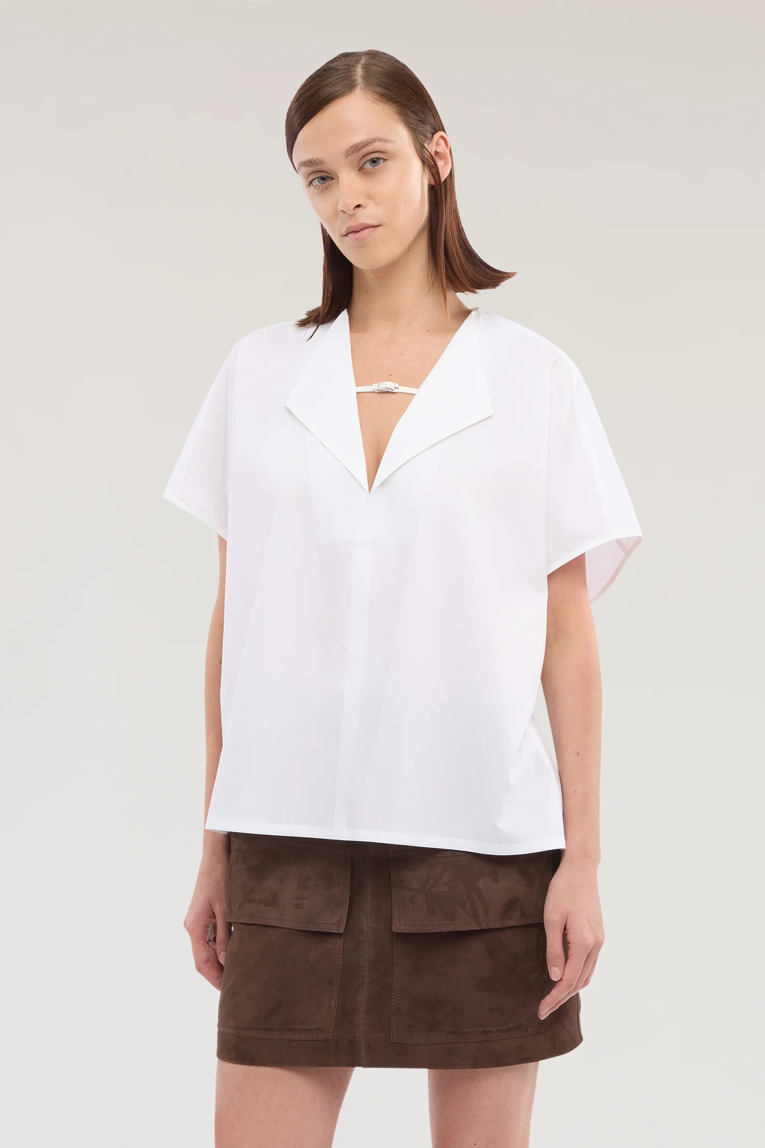 Boxy blouse in poplin - Image 2