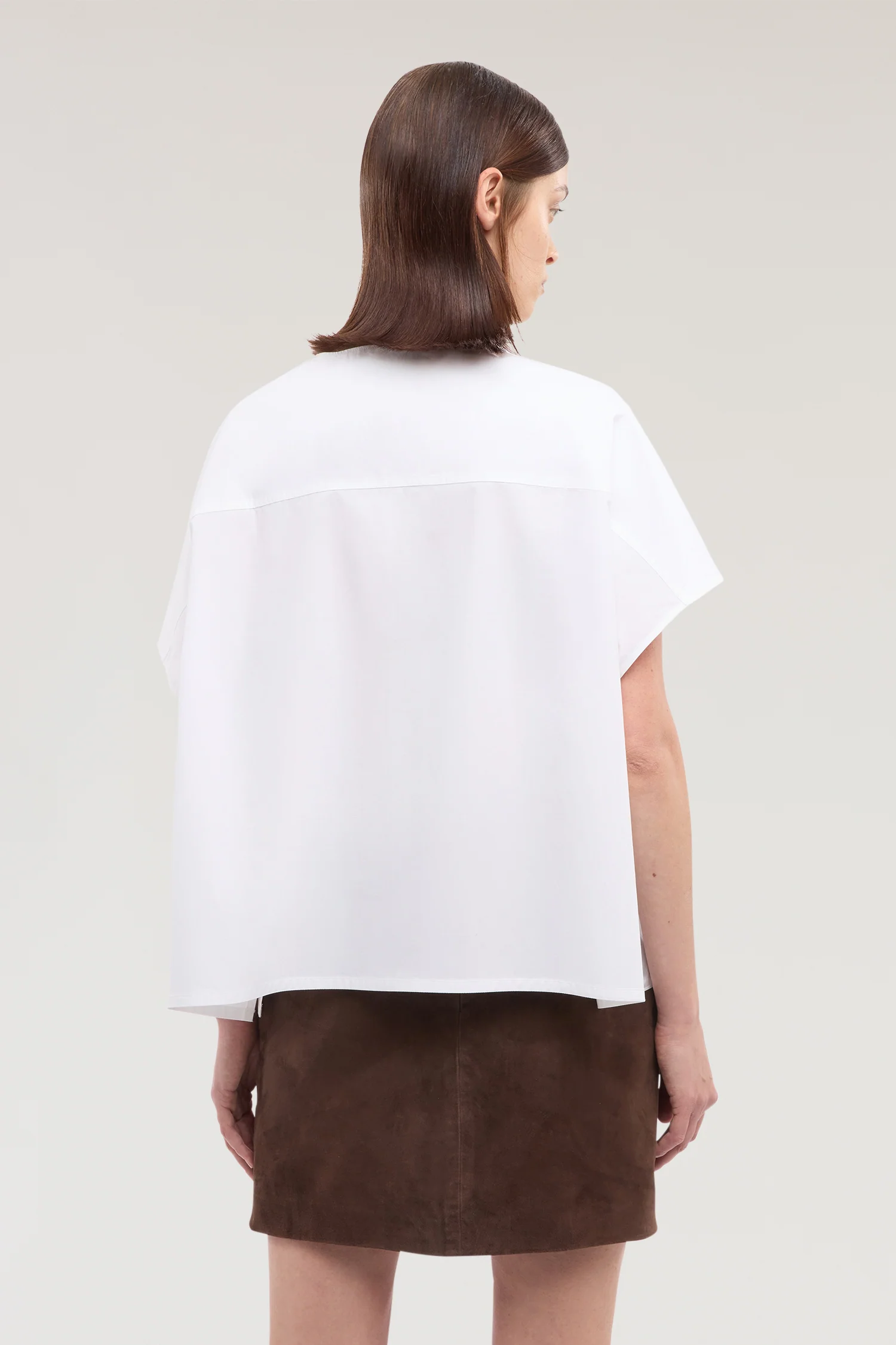 Boxy blouse in poplin - Image 3