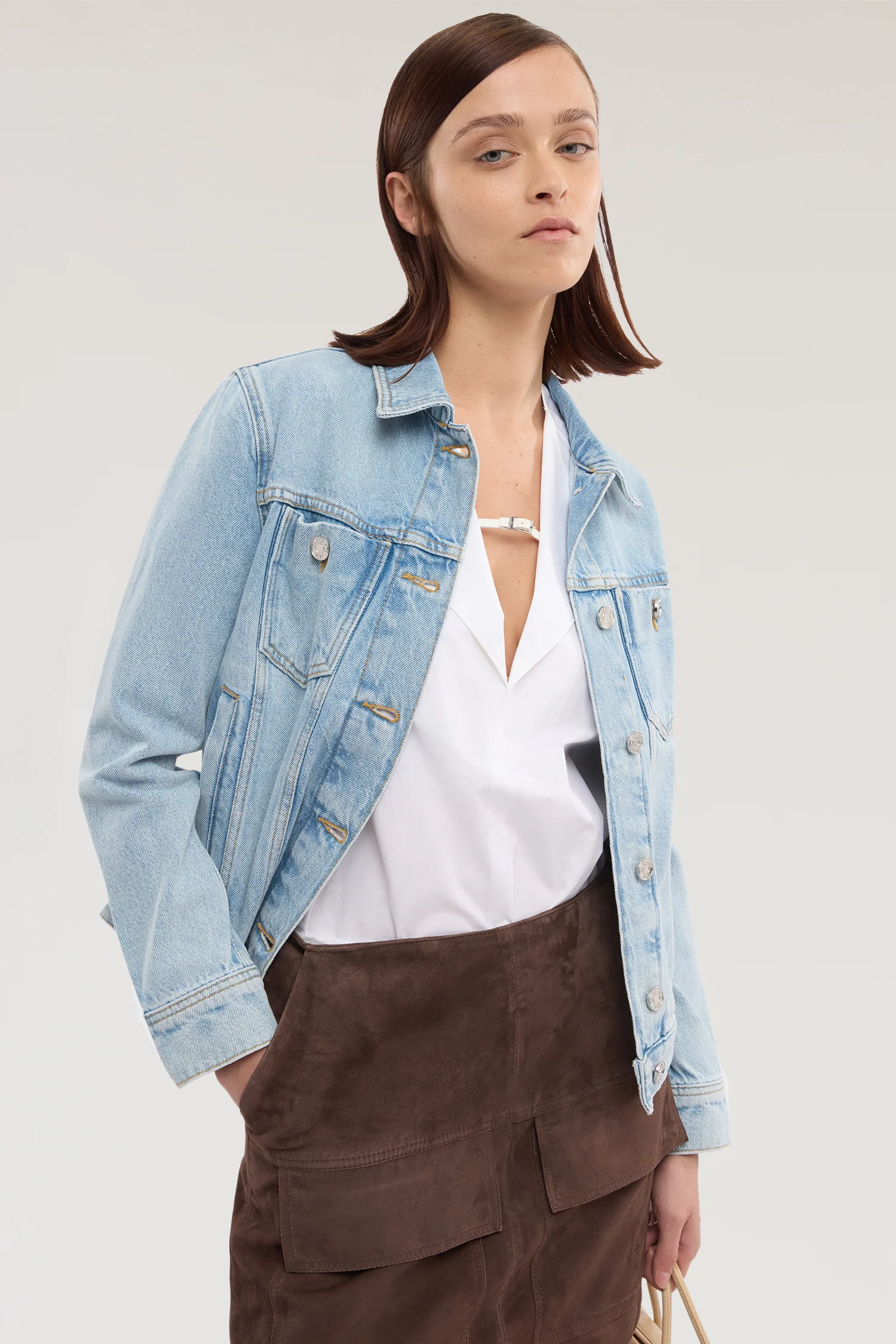 Boxy blouse in poplin - Image 4
