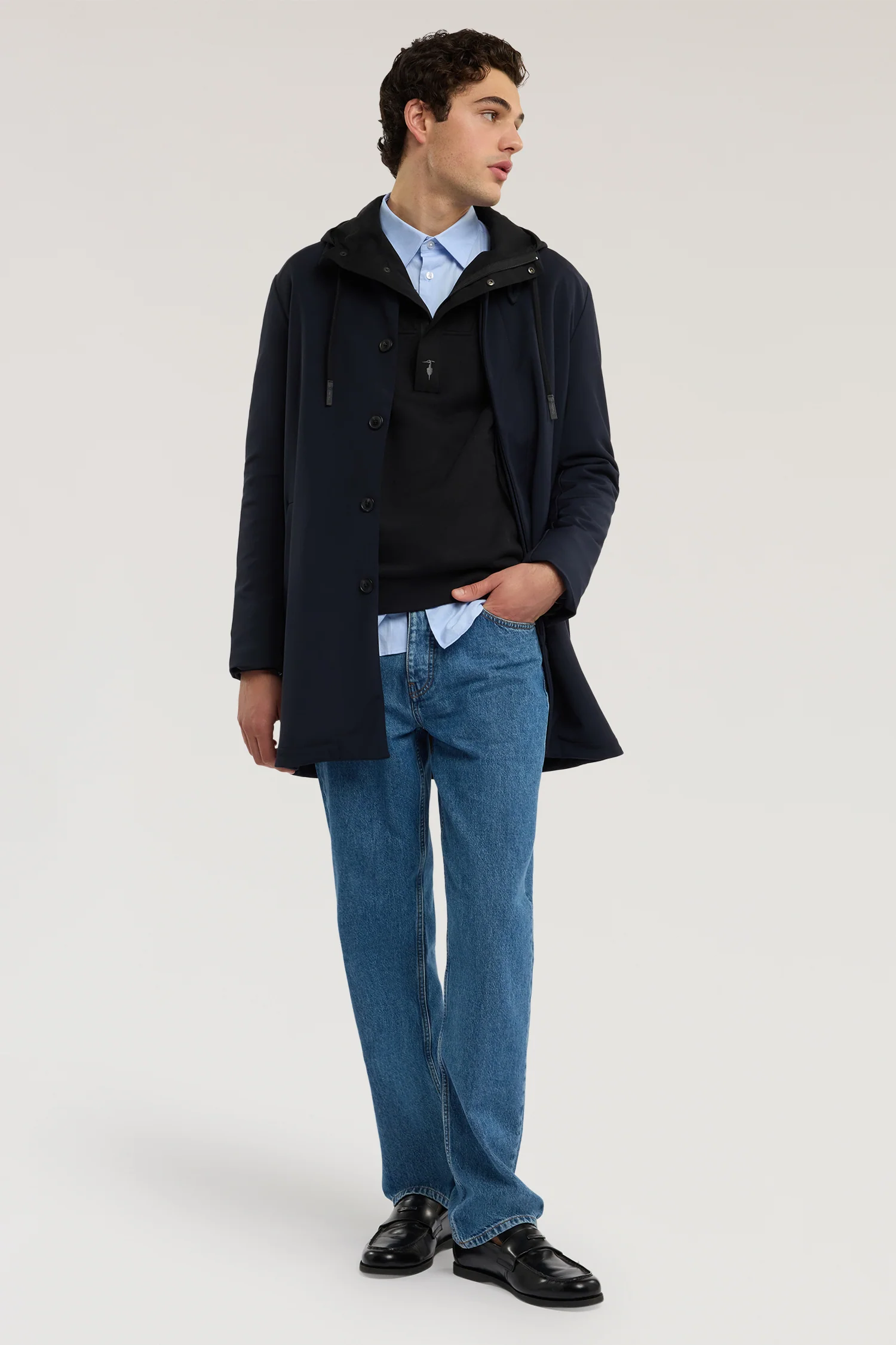 Car coat in lightweight wool fabric - Image 4