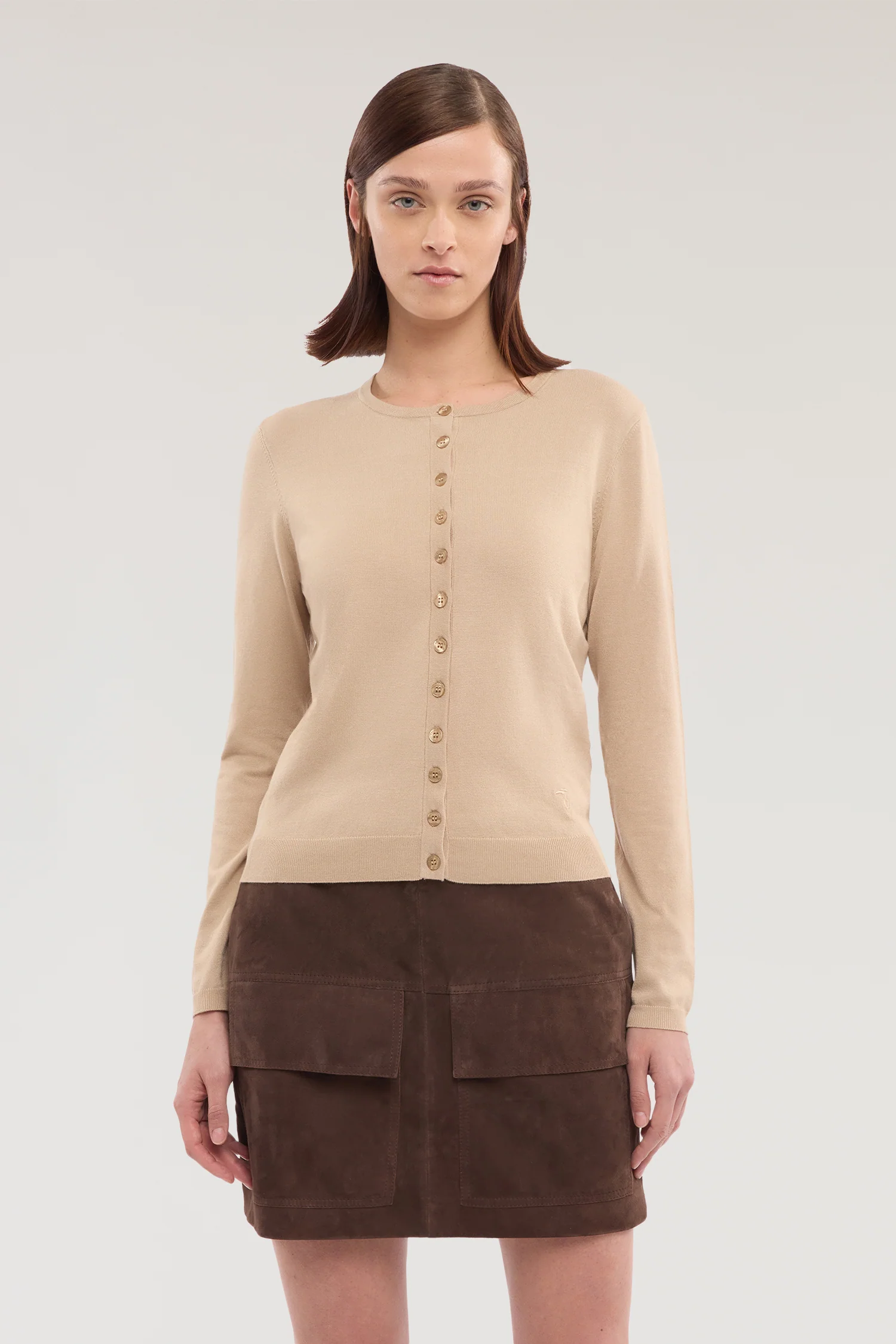 Cardigan in viscose with embroidery