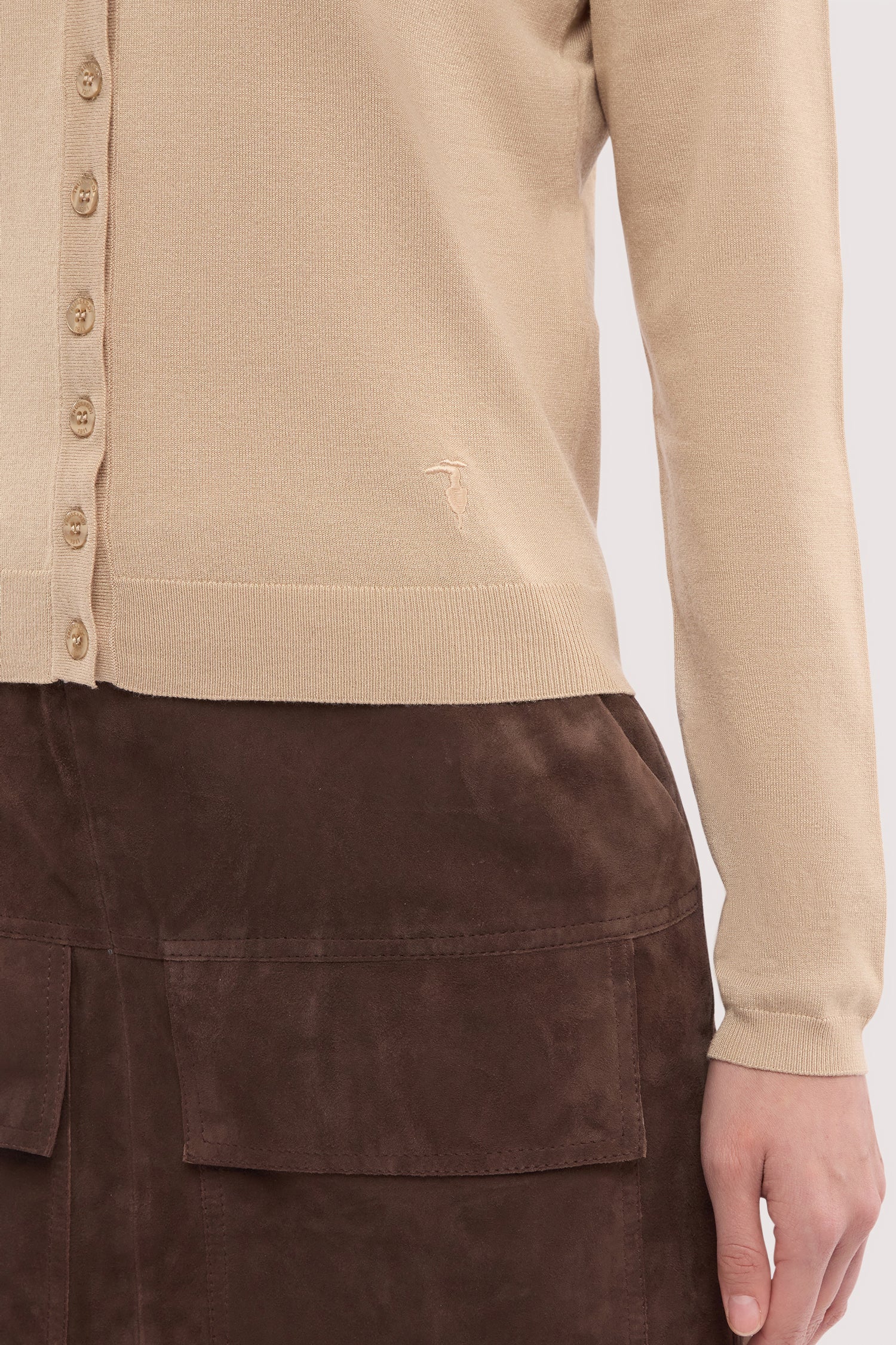 Cardigan in viscose with embroidery - Image 3