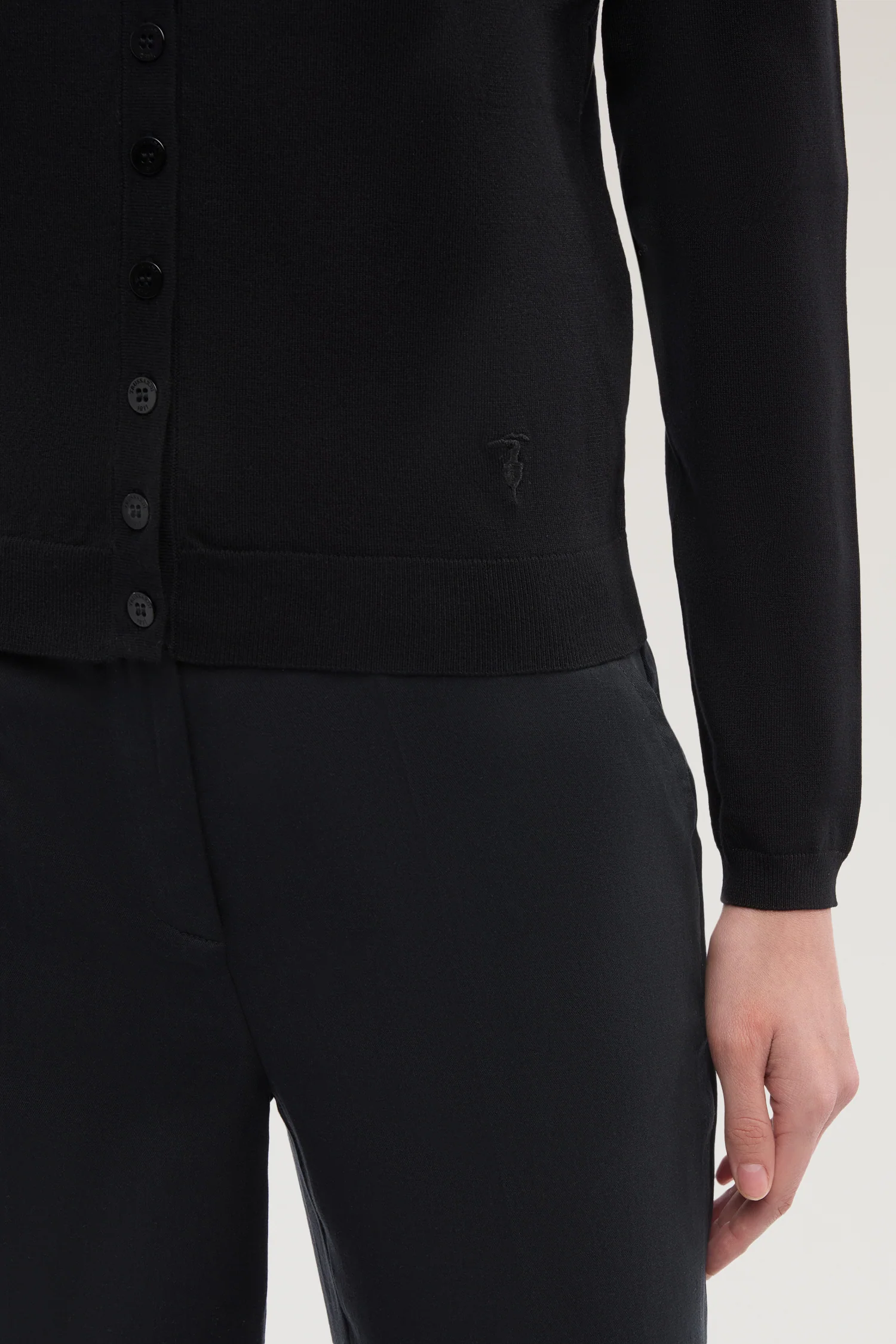 Cardigan in viscose with embroidery - Image 3