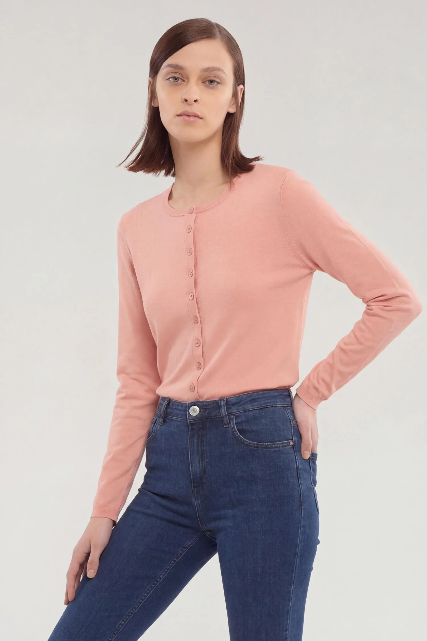 Cardigan in viscose with embroidery