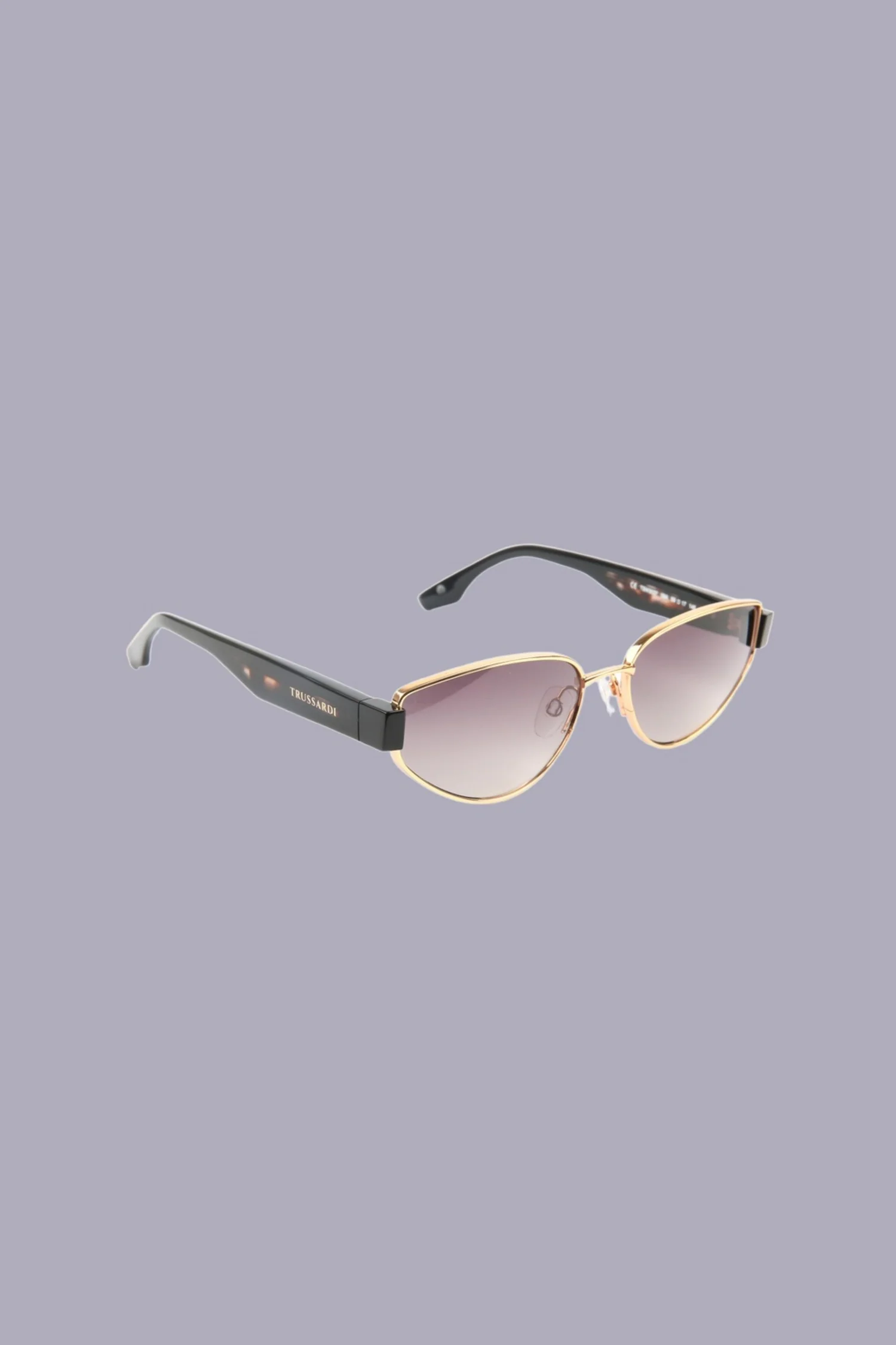 Cat-eye sunglasses in metal and acetate