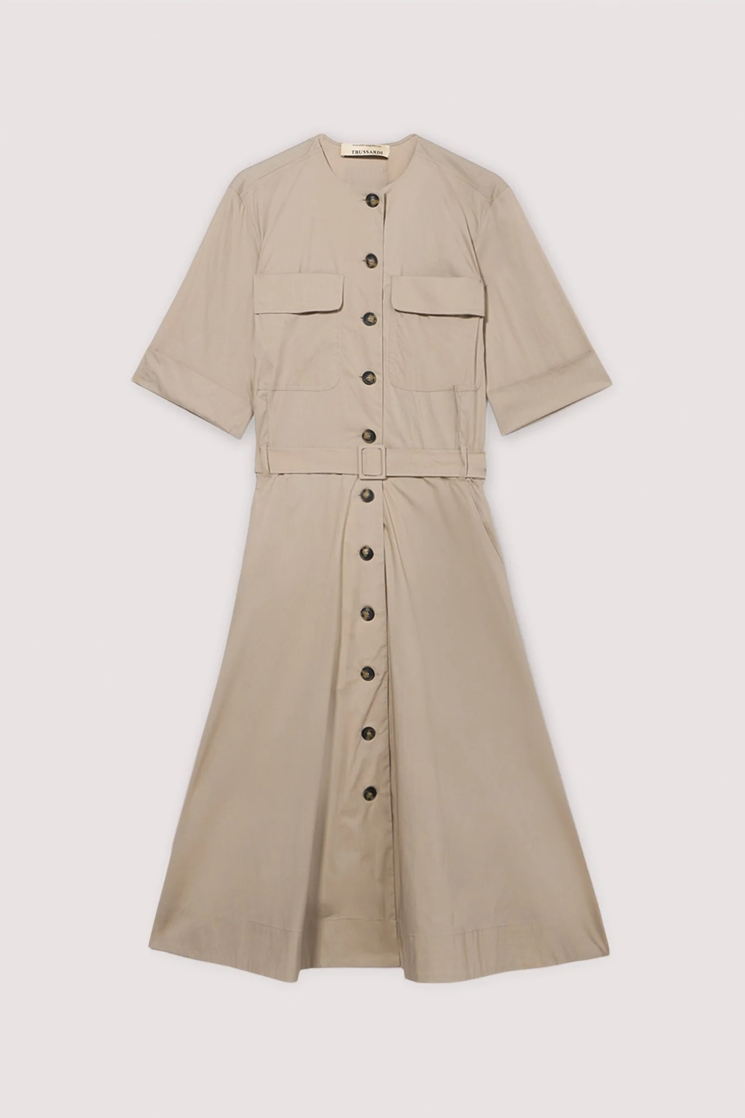 Chemisier dress with pockets in poplin - Image 5