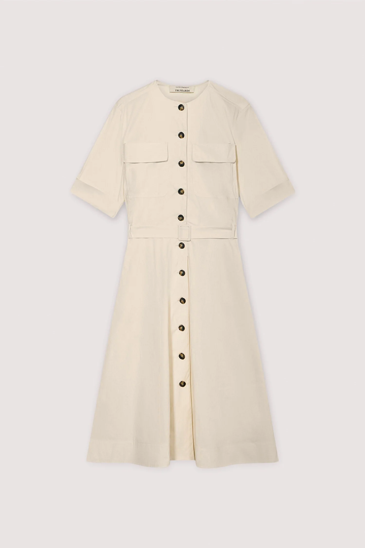 Chemisier dress with pockets in poplin - Image 5