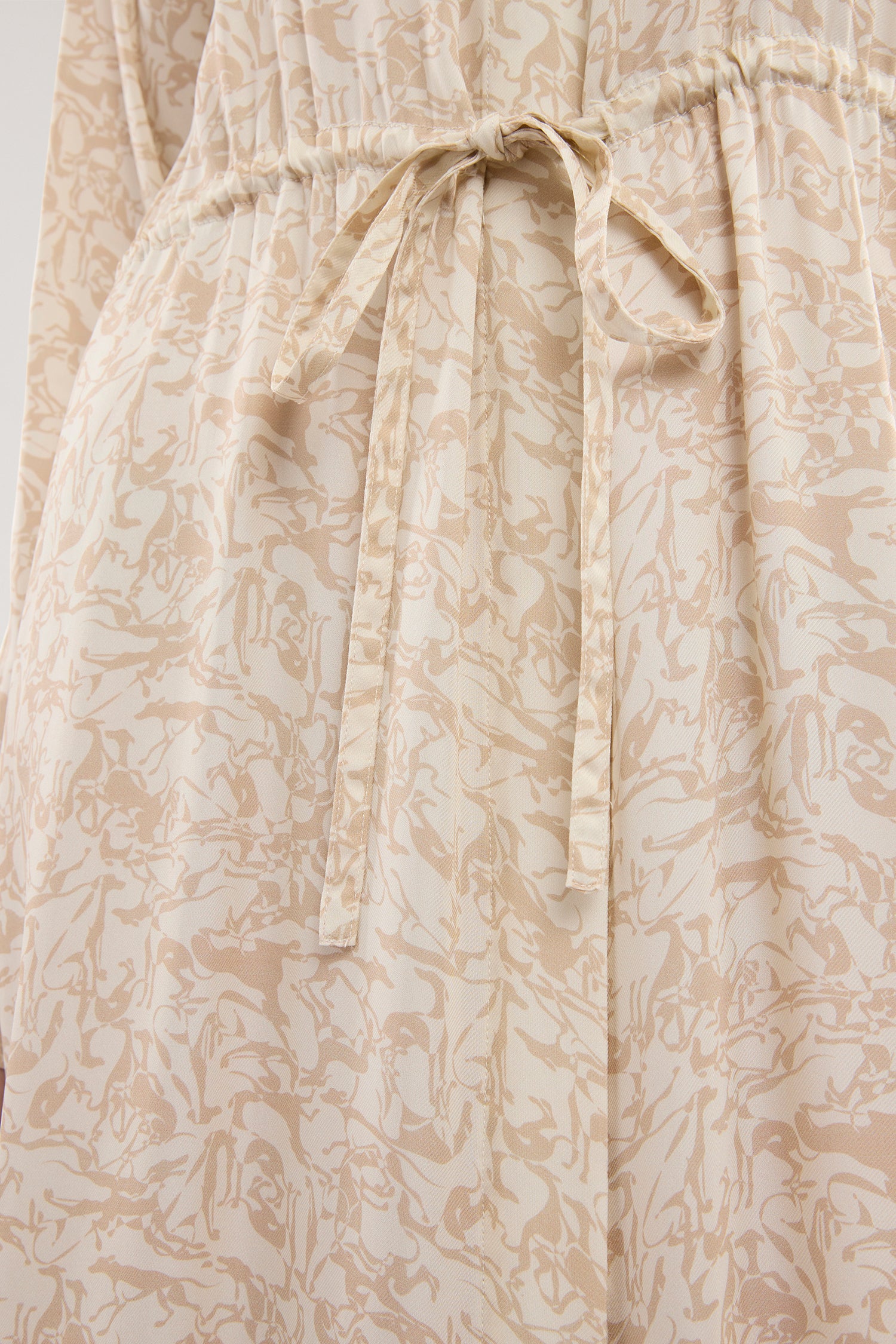 Chemisier dress with viscose twill print - Image 3