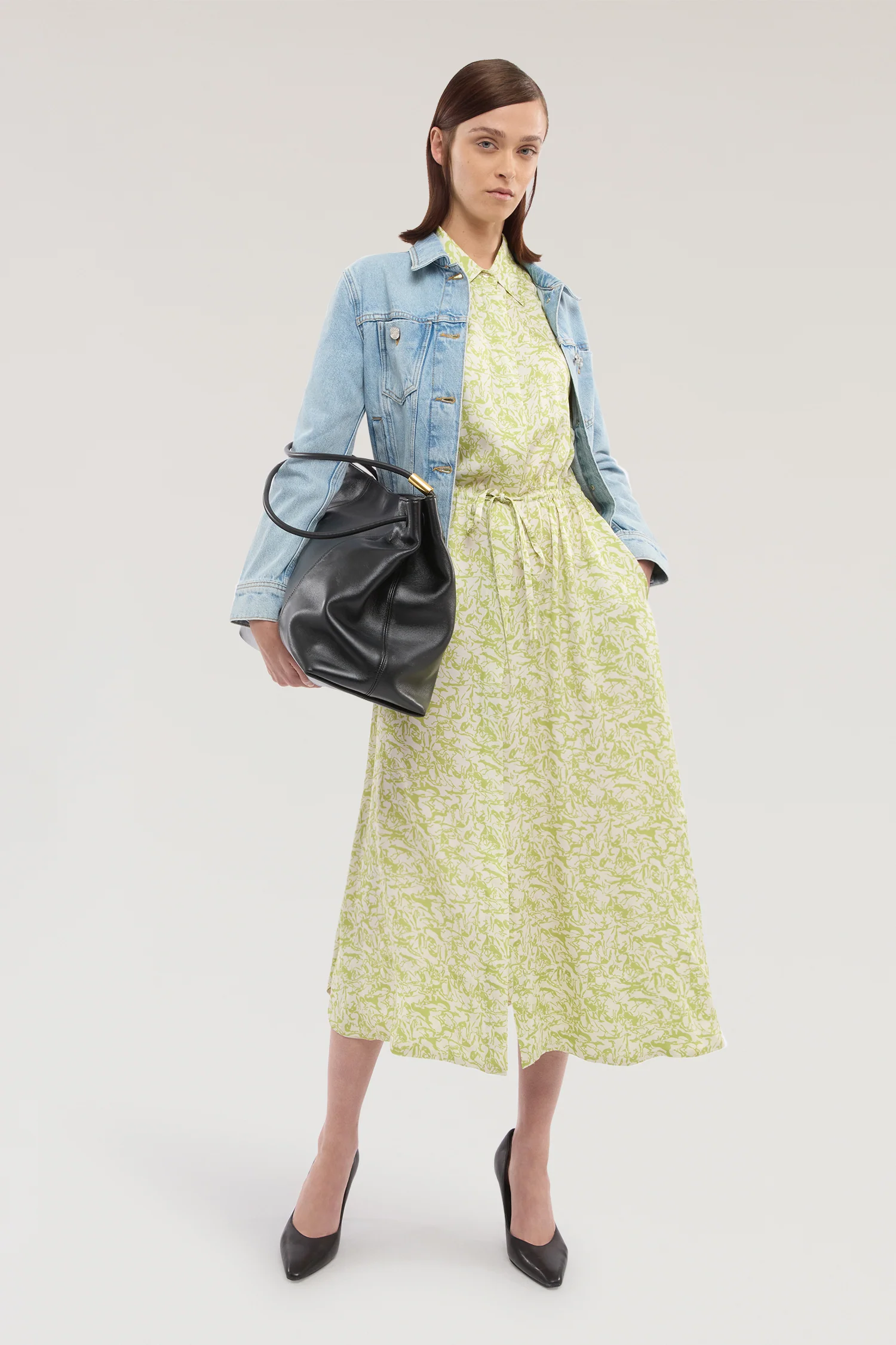 Chemisier dress with viscose twill print - Image 4