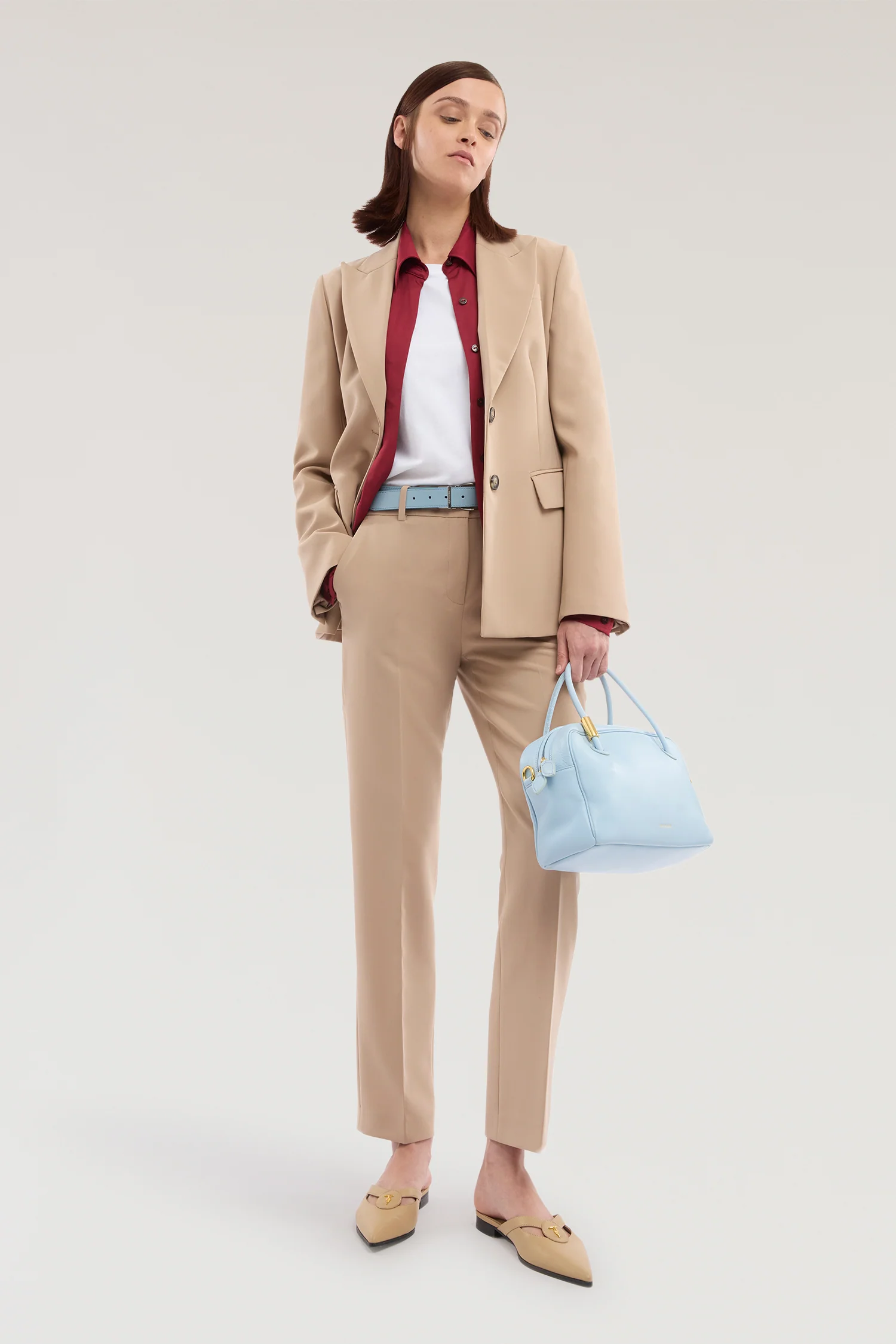 Cigarette trousers in cady fabric - Image 4