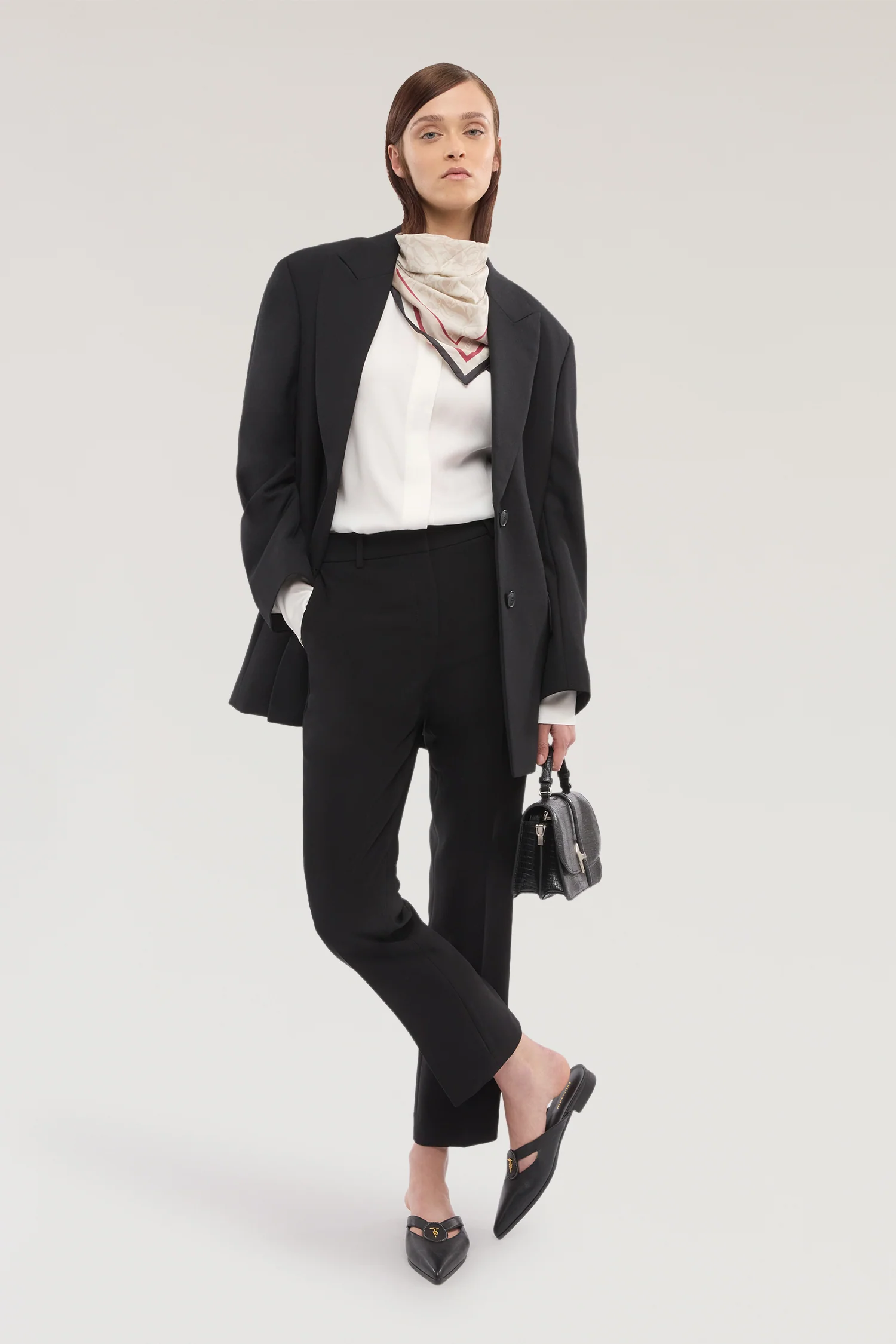Cigarette trousers in cady fabric