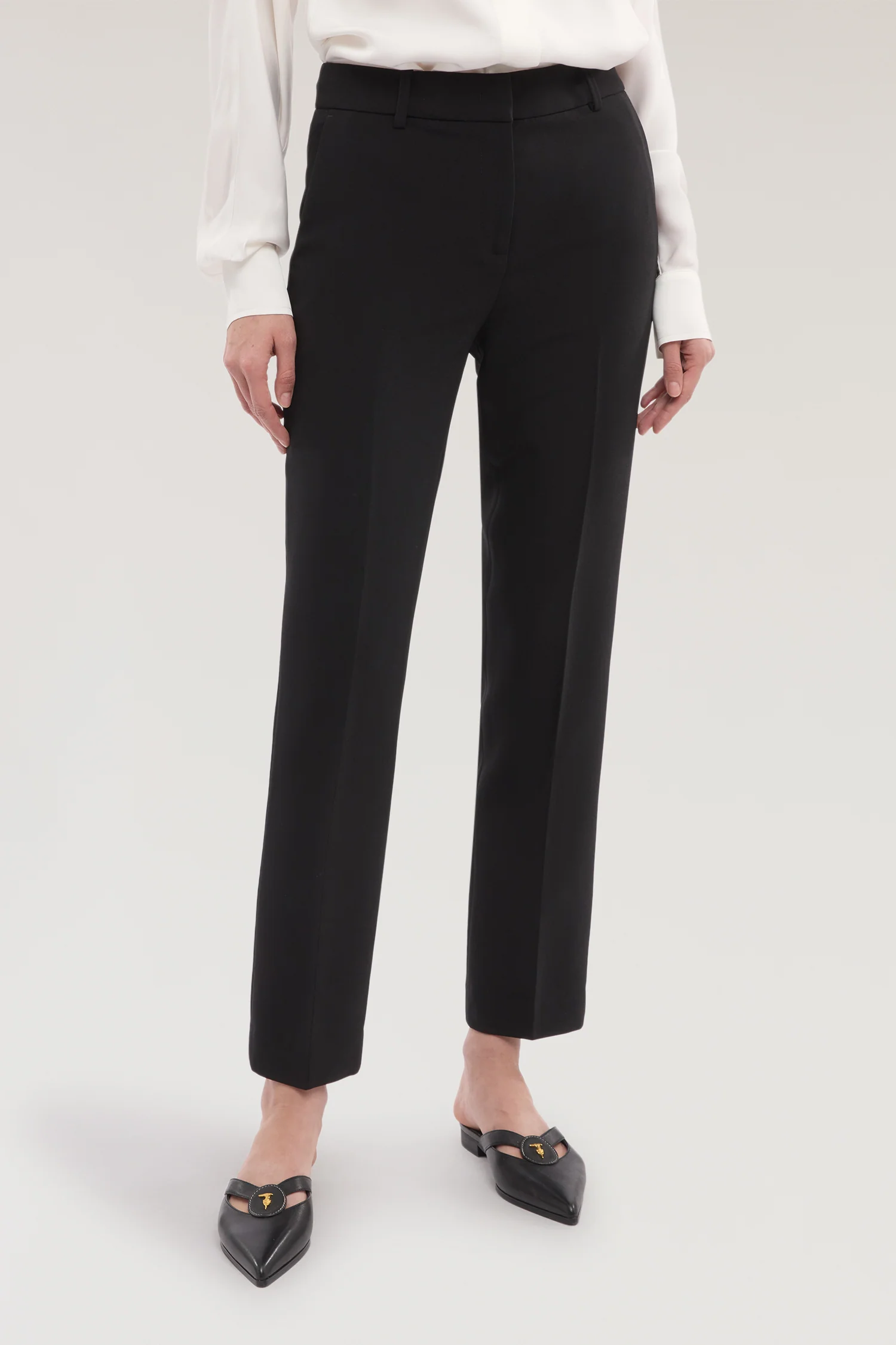Cigarette trousers in cady fabric - Image 2