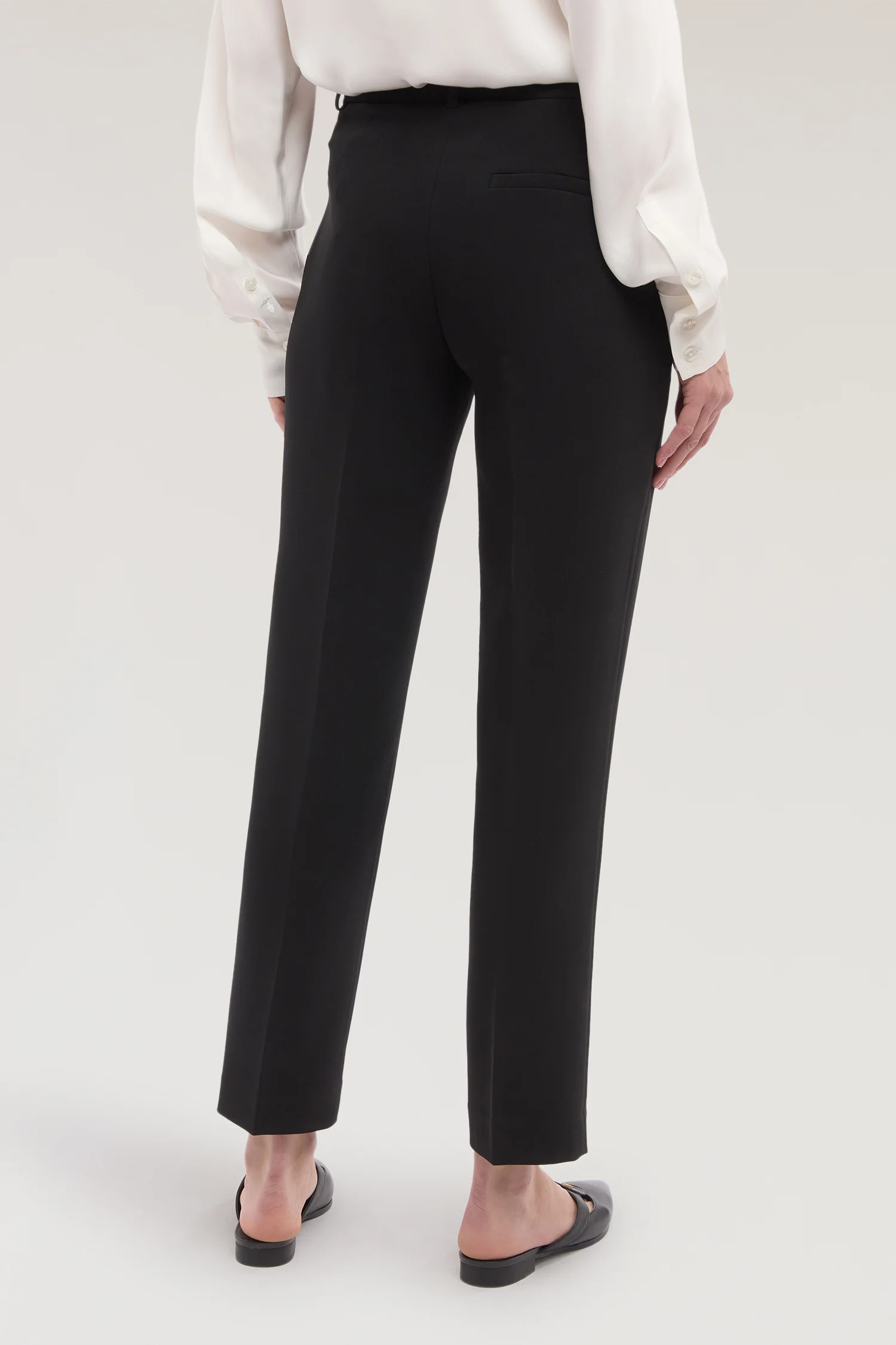 Cigarette trousers in cady fabric - Image 3