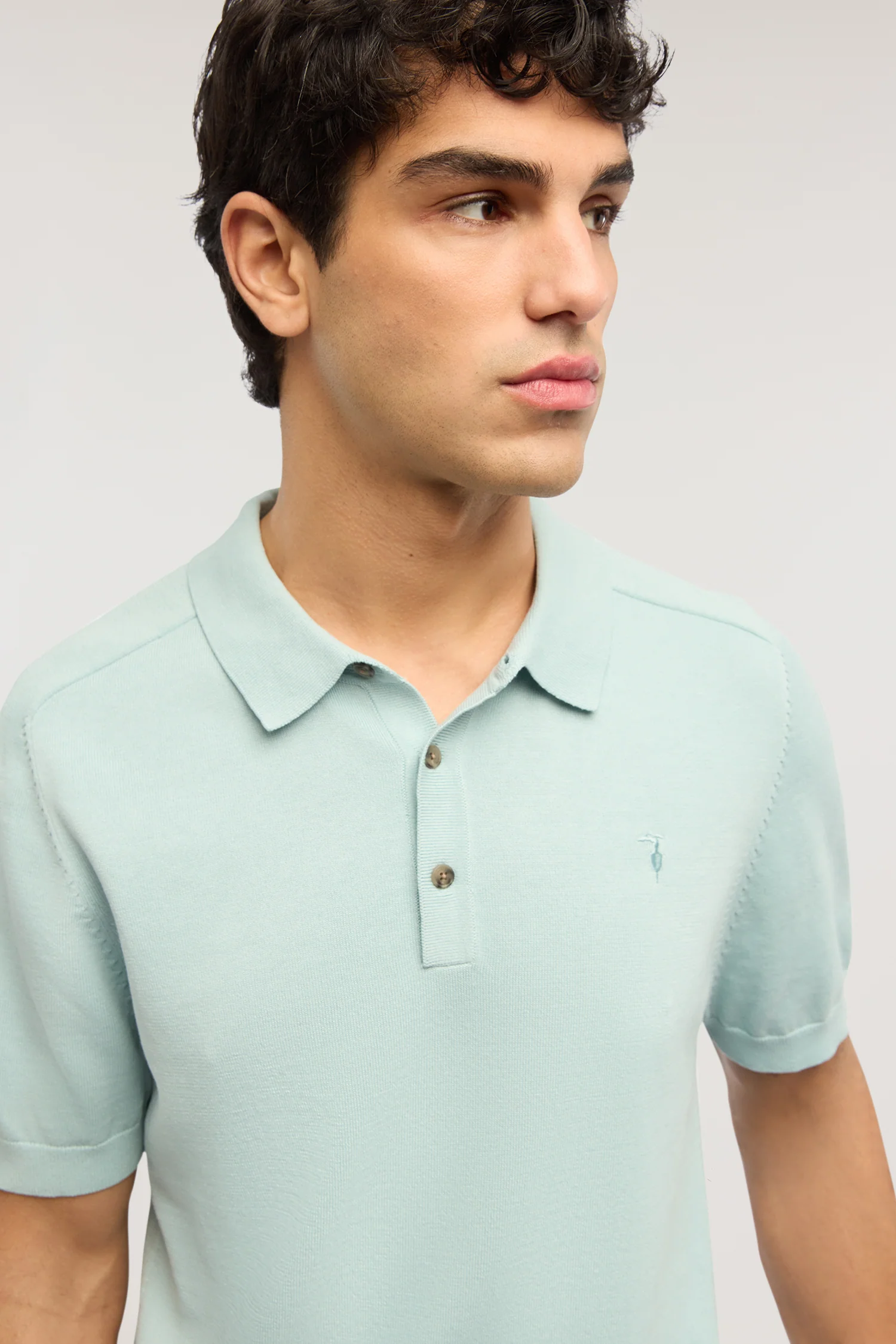 Cotton and linen polo shirt - Image 2