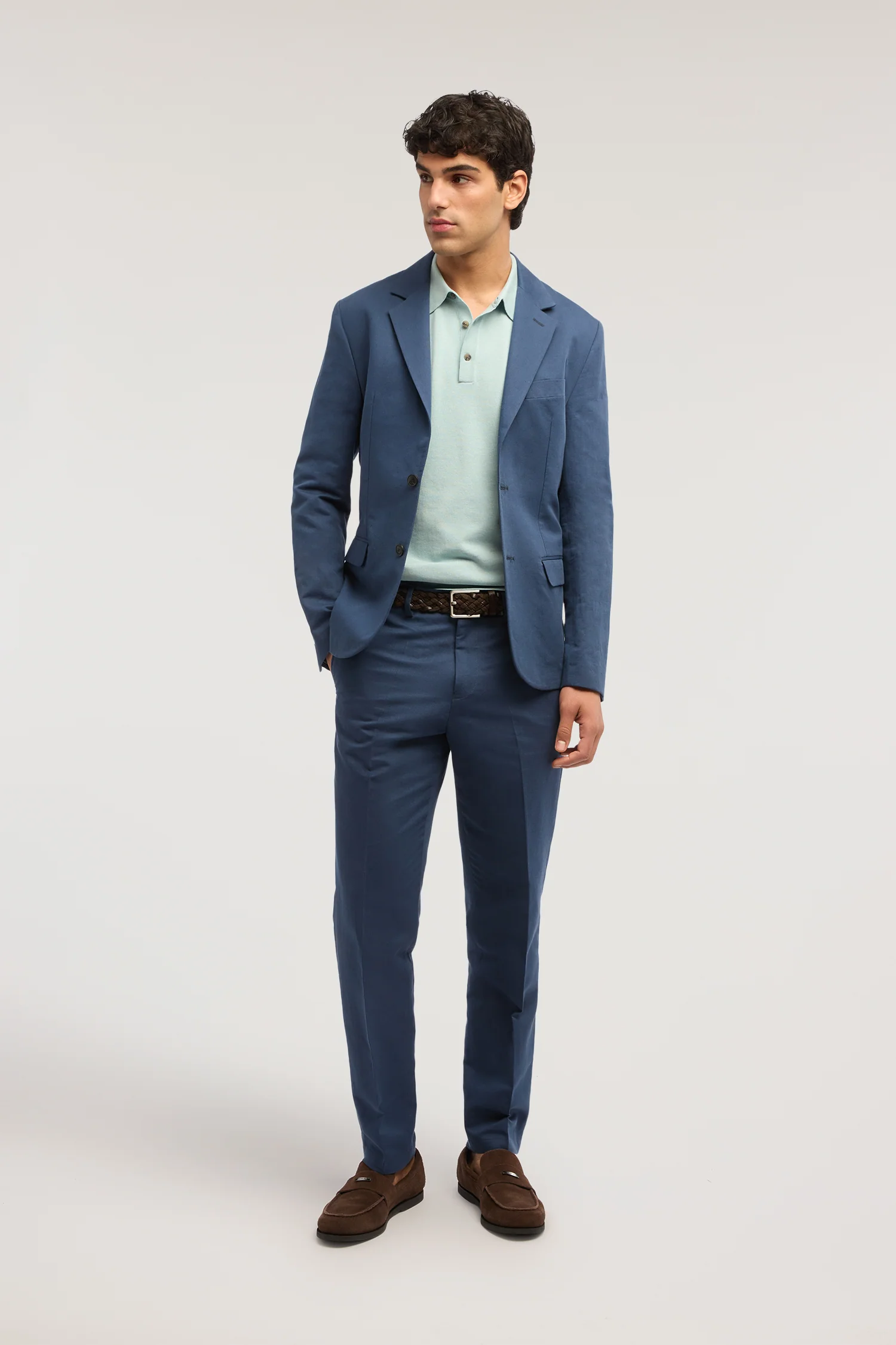 Cotton and linen polo shirt - Image 4