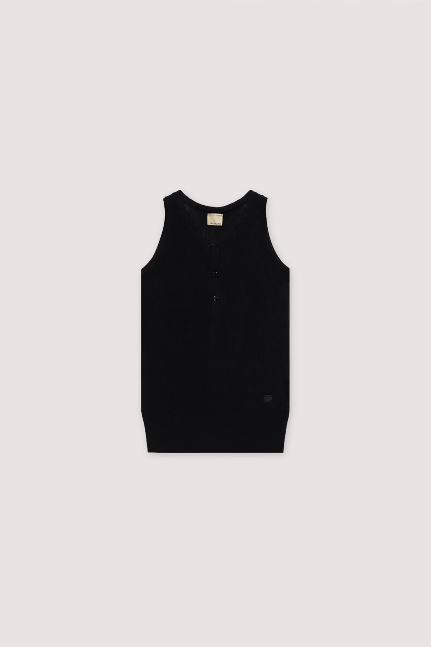 Crepe cotton tank top with 3D texture - Image 5