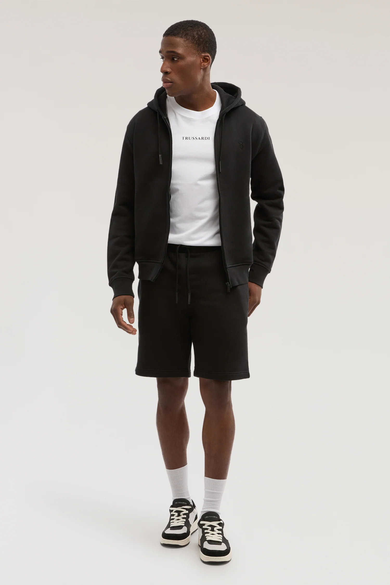 Diagonal jersey Bermuda shorts - Image 4