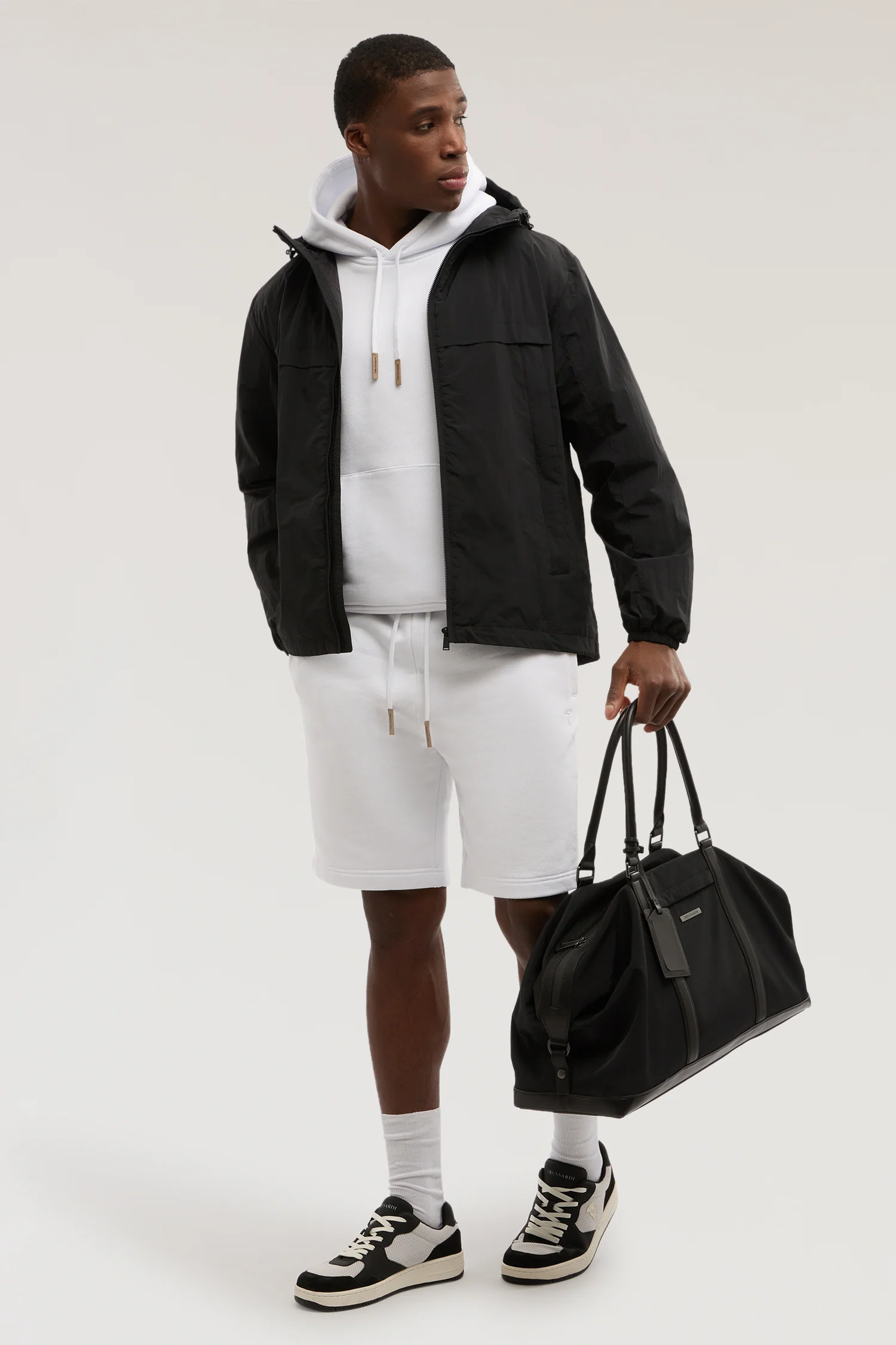 Diagonal jersey Bermuda shorts - Image 4