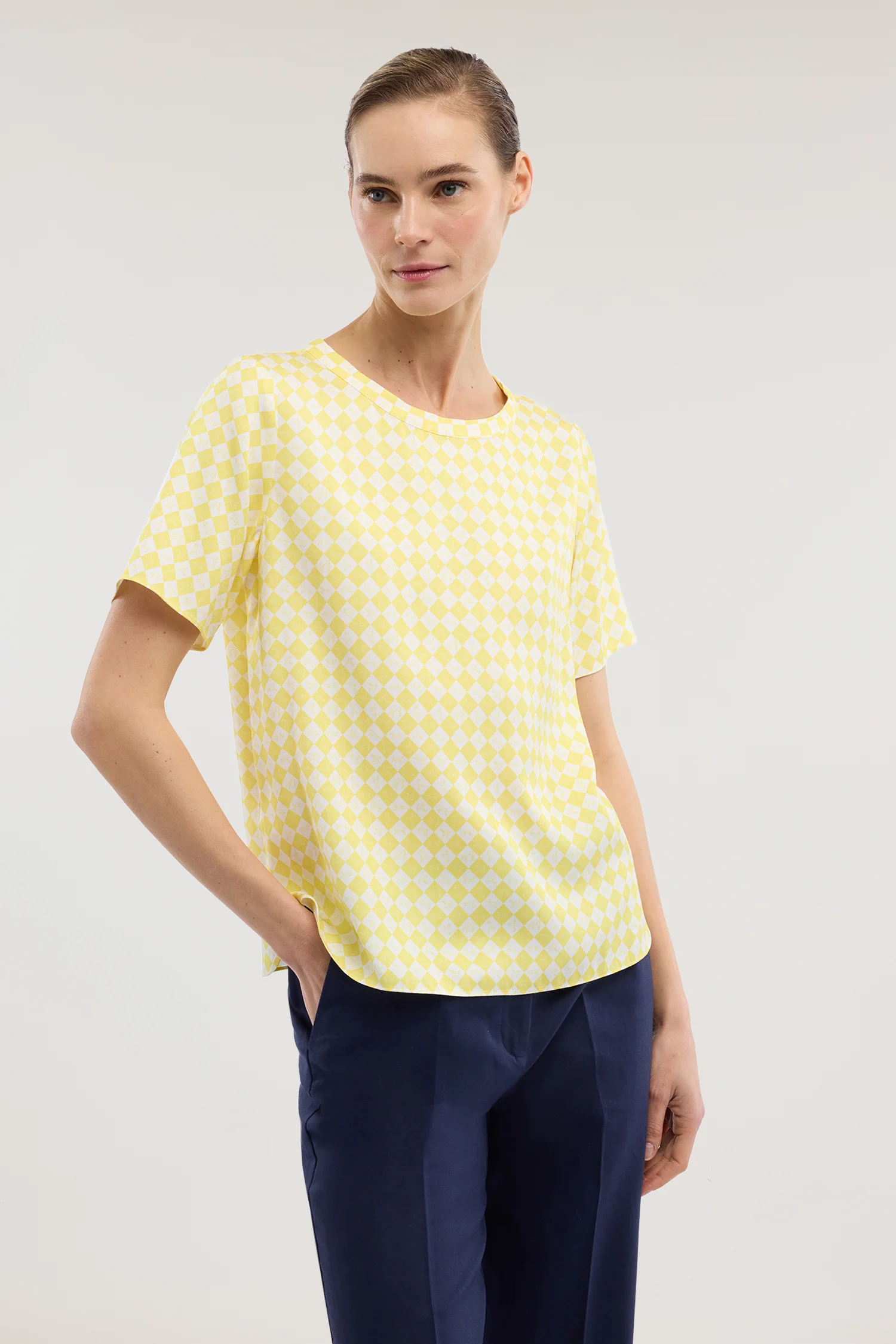 Dogmier T-shirt with viscose print