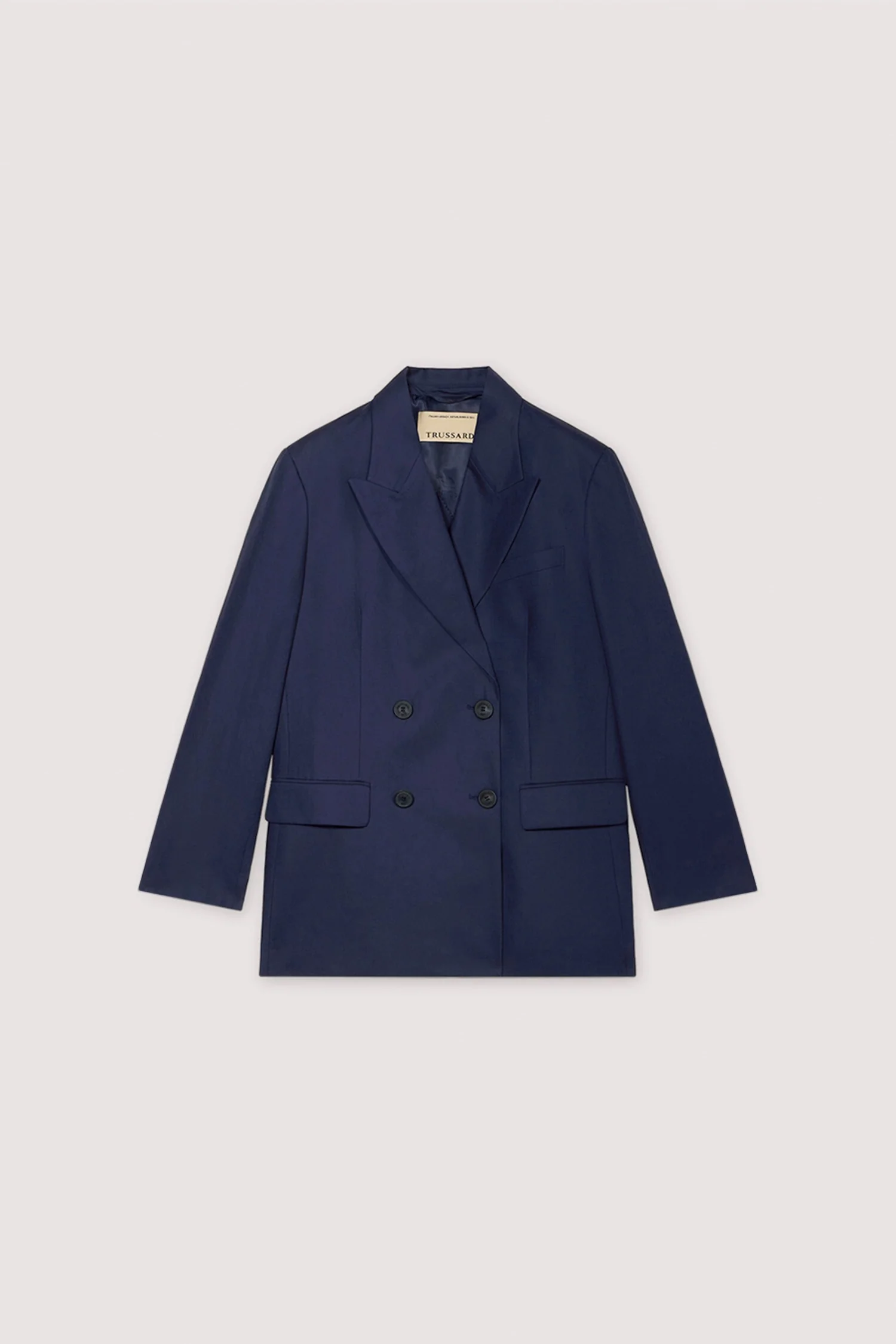Double-breasted blazer in cotton and linen - Image 5