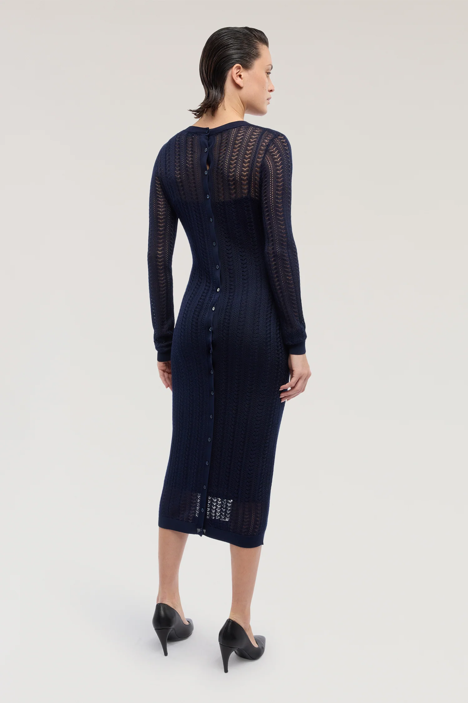 Dress with back buttoning in viscose - Image 3