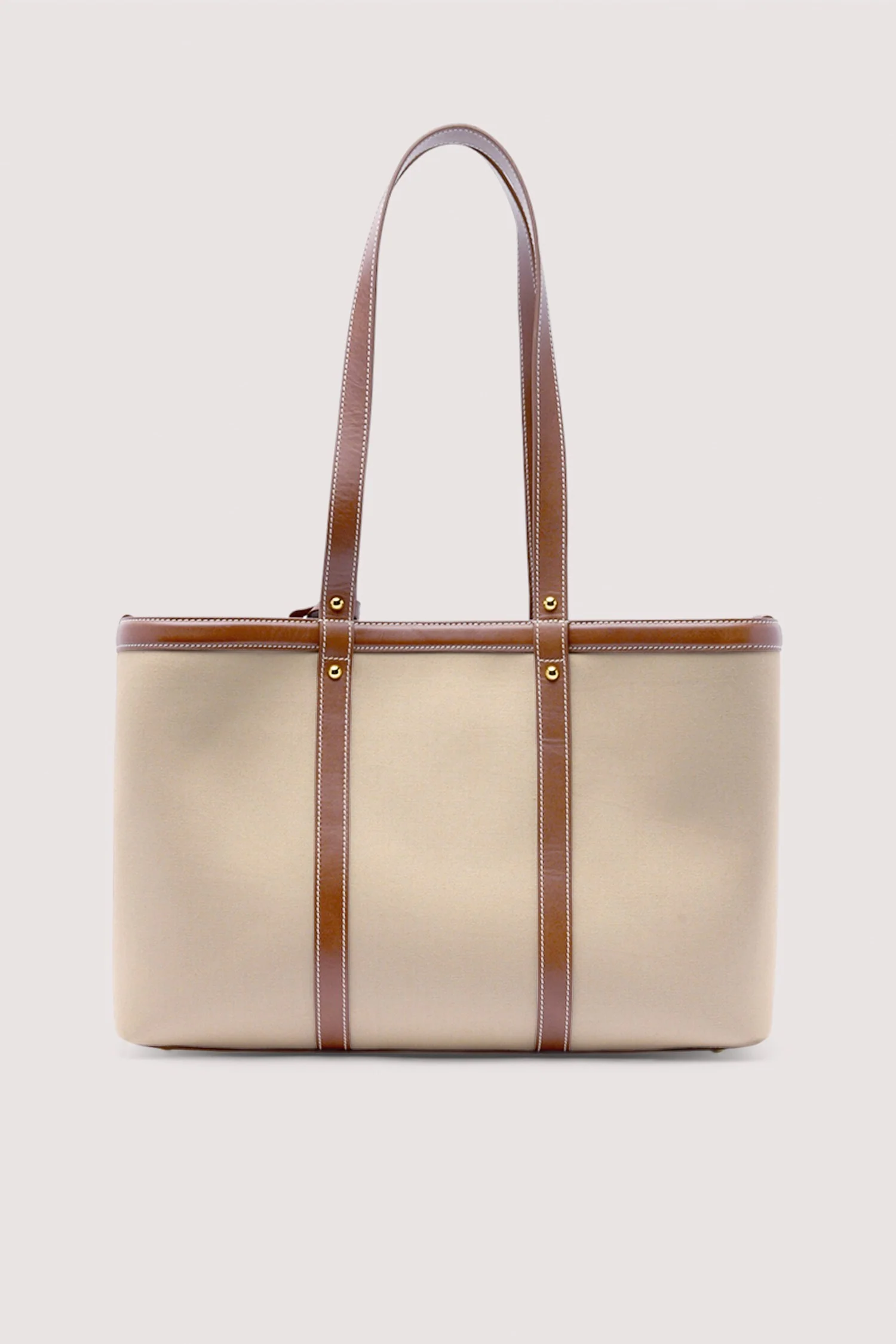 Elba canvas and leather shopper bag - Image 5