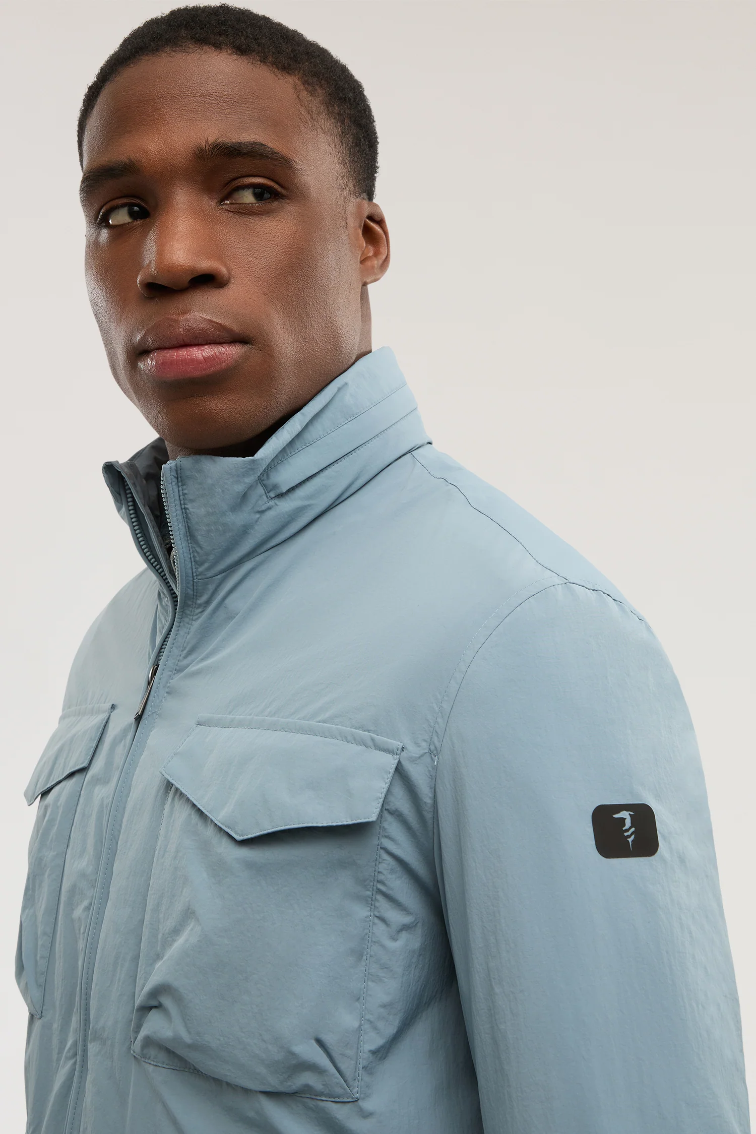 Field jacket in crinkle nylon - Image 3