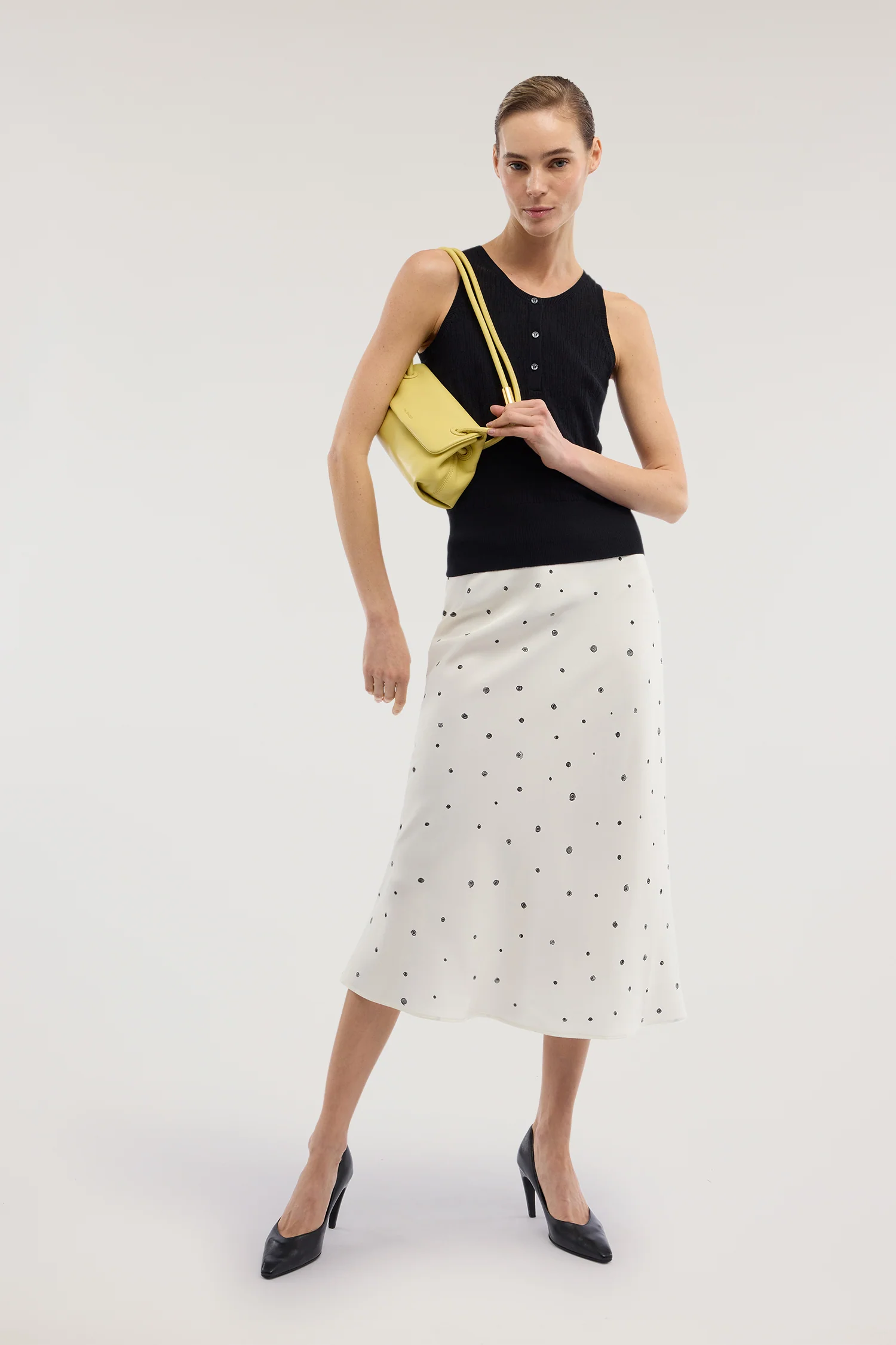Gonna midi Gentle Pois with viscose waistband - Image 9