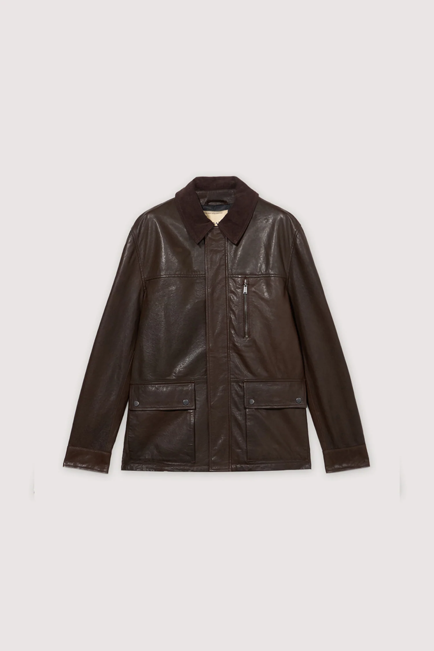 Jacket with applied leather pockets - Image 5