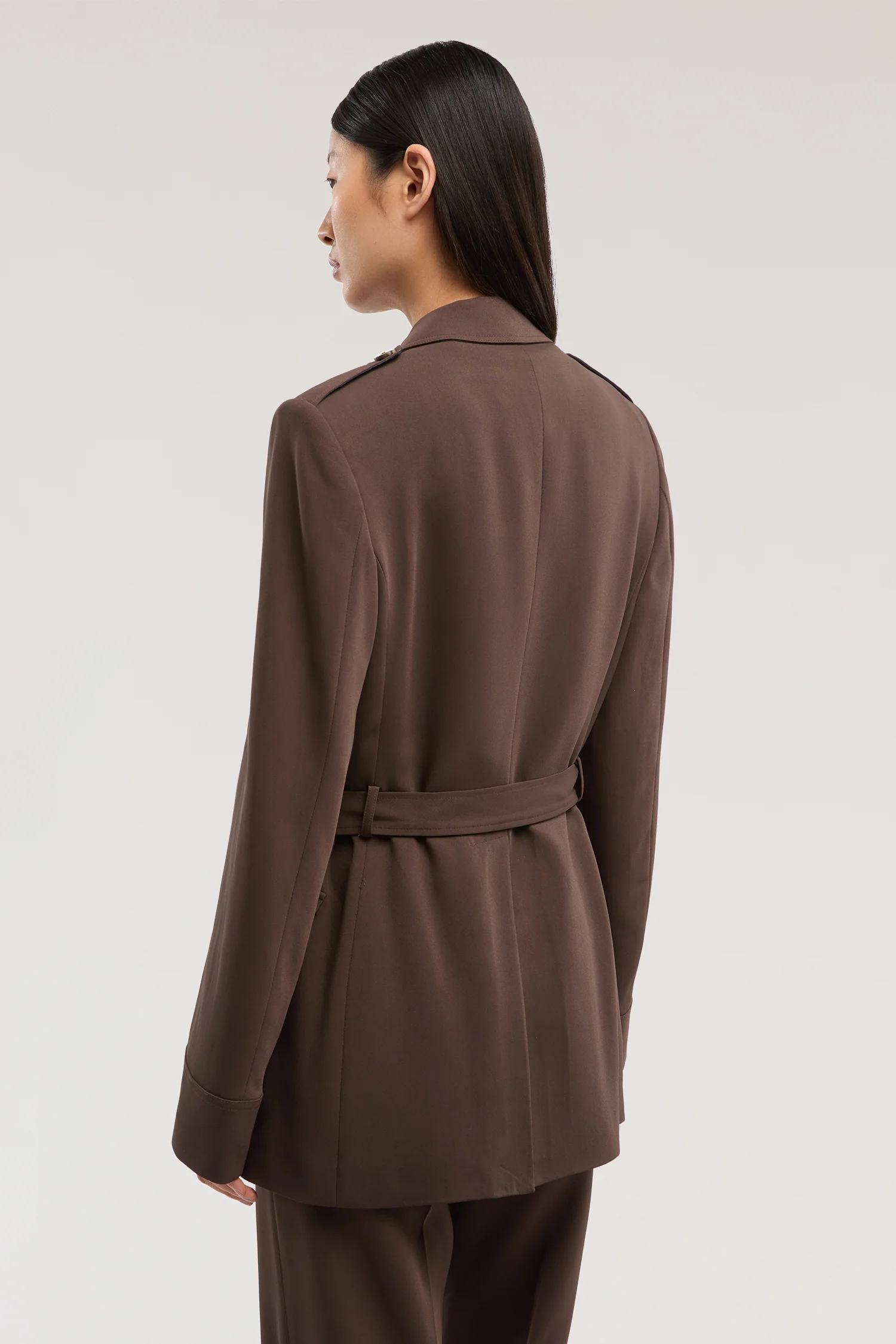 Jacket with applied pockets in cady fabric - Image 3