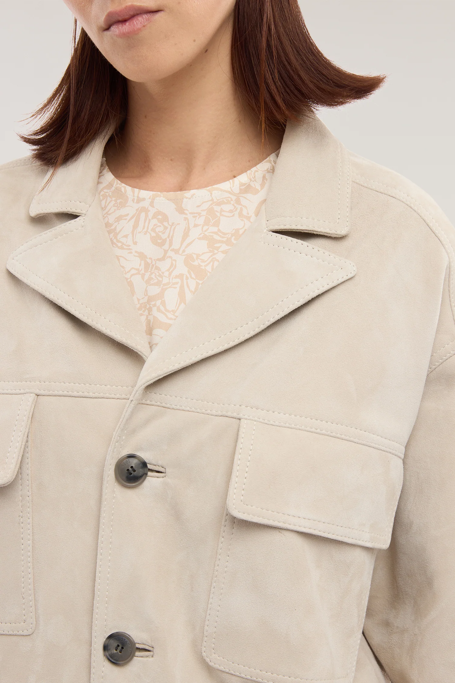 Jacket with suede pockets - Image 3