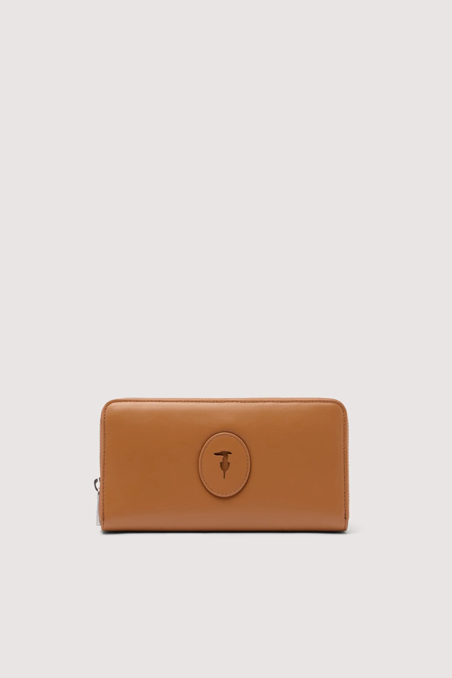Large zip-around wallet in calfskin