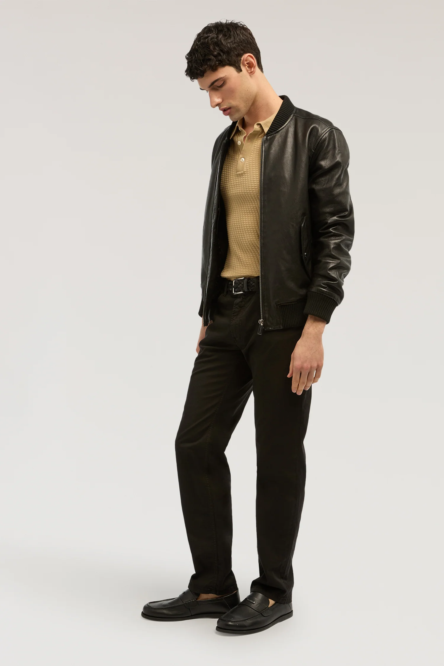 Leather bomber jacket - Image 4
