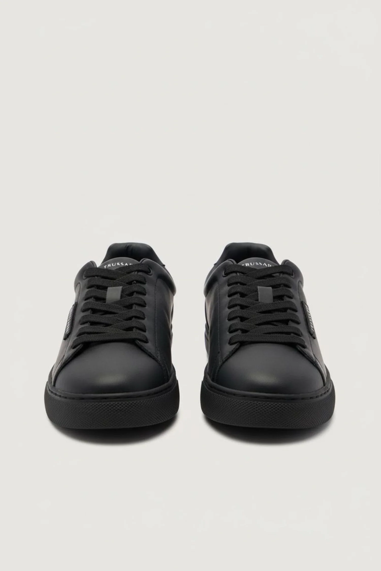 Leather cupsole trainer