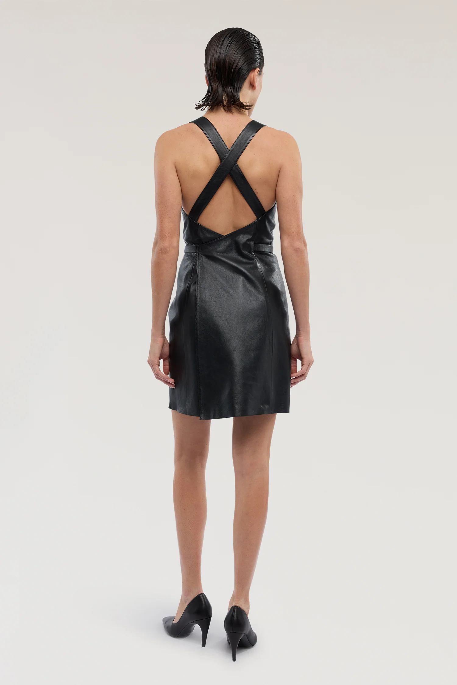 Leather mini dress - Image 3