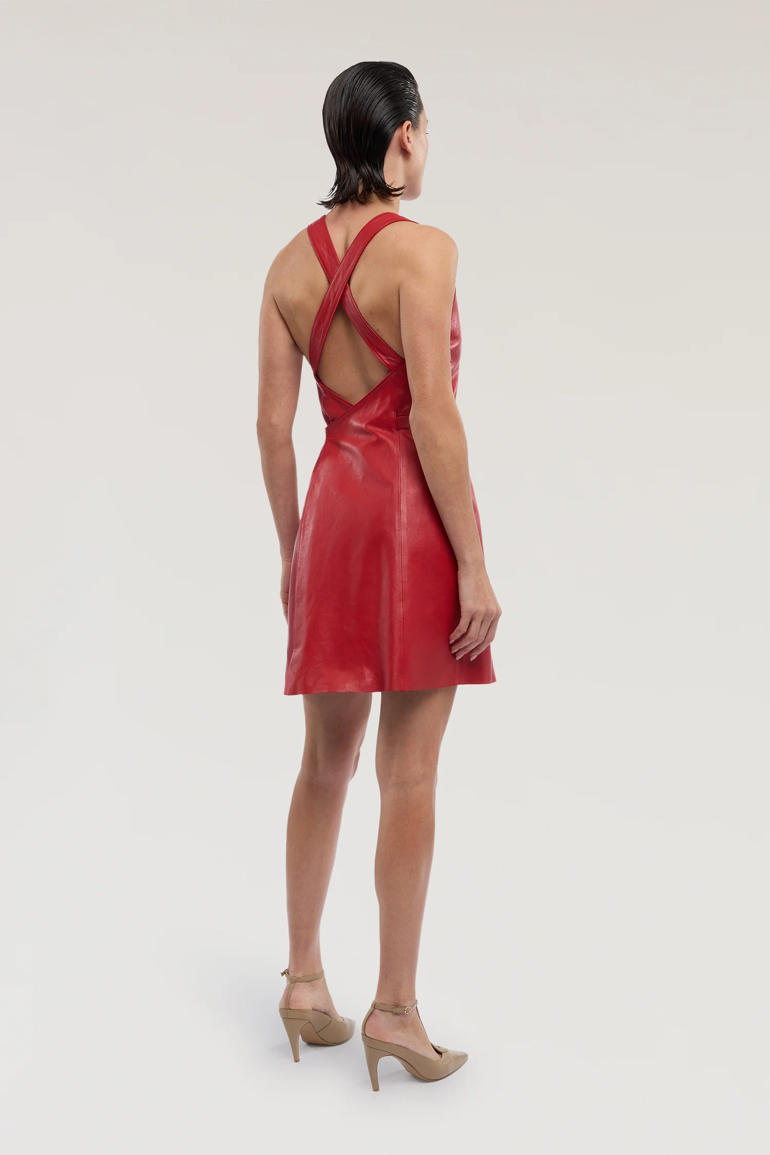 Leather mini dress - Image 3