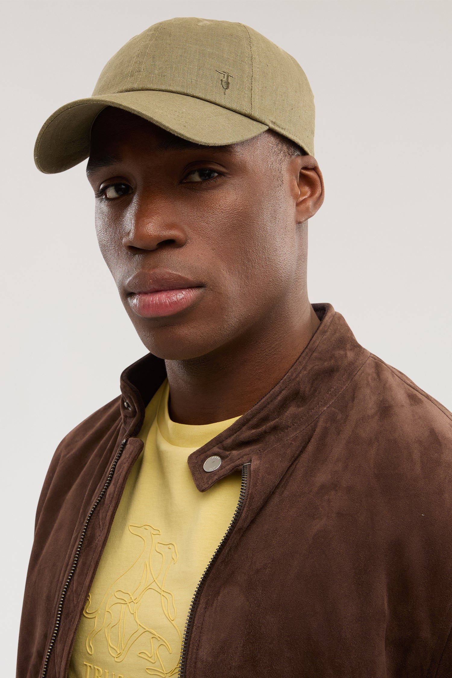 Linen baseball cap with embroidery - Image 4