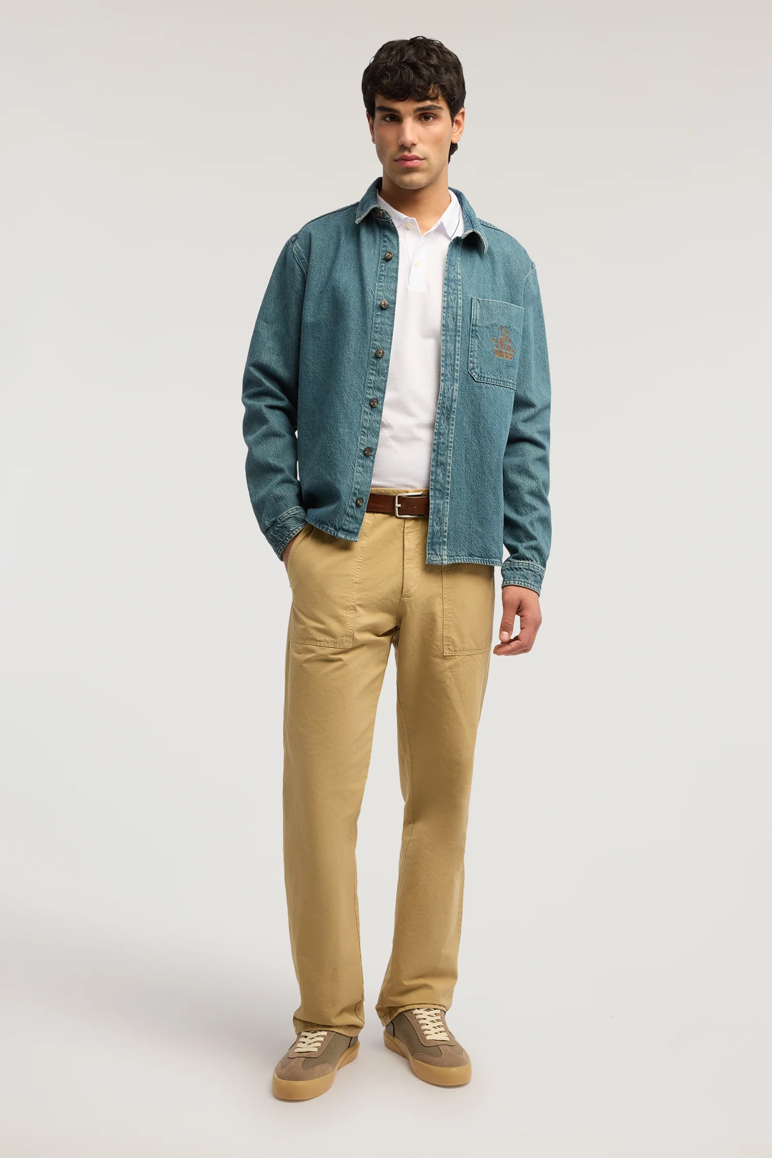 Linen-blend fatigue trousers - Image 4
