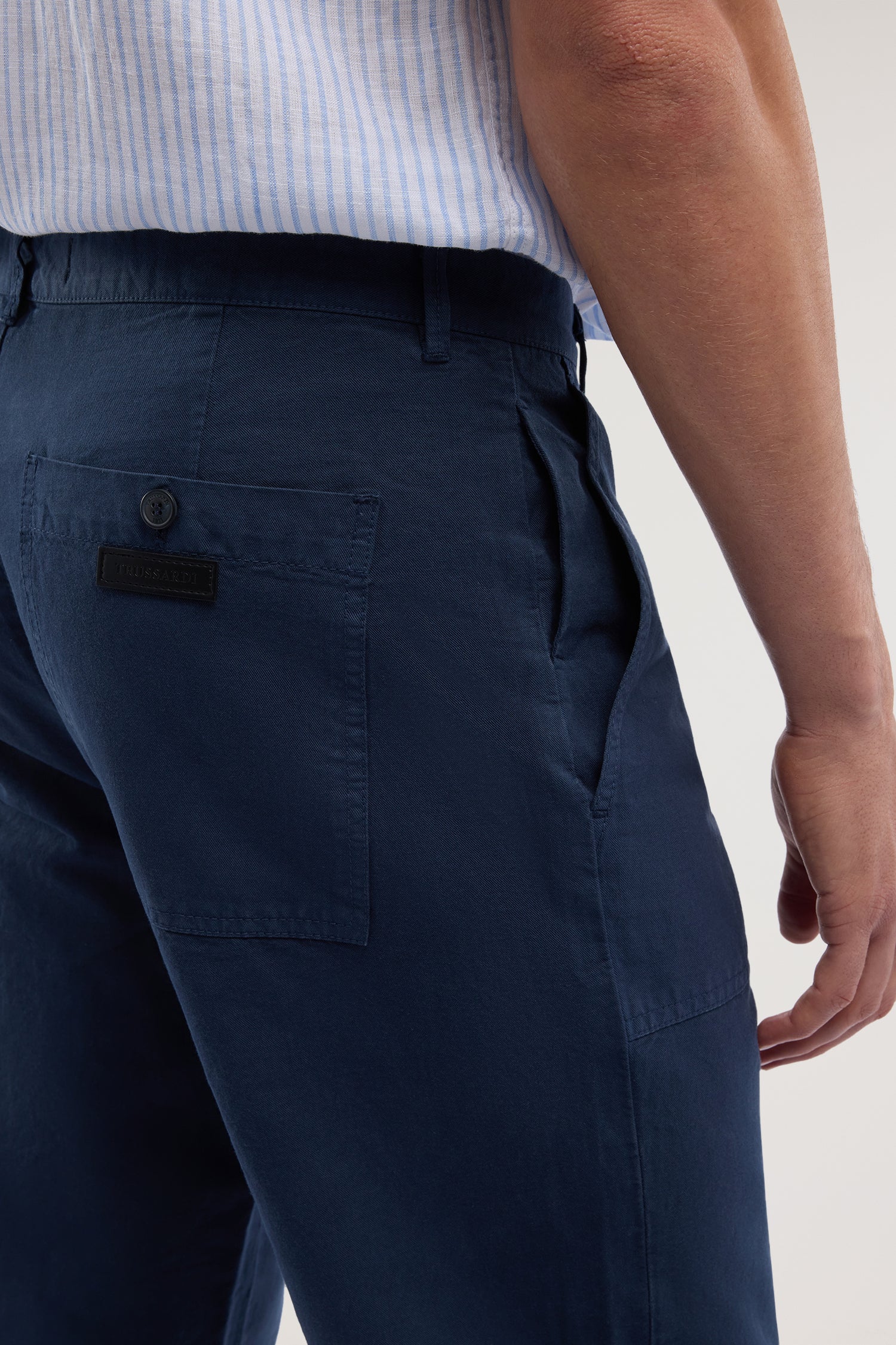 Linen-blend fatigue trousers - Image 3