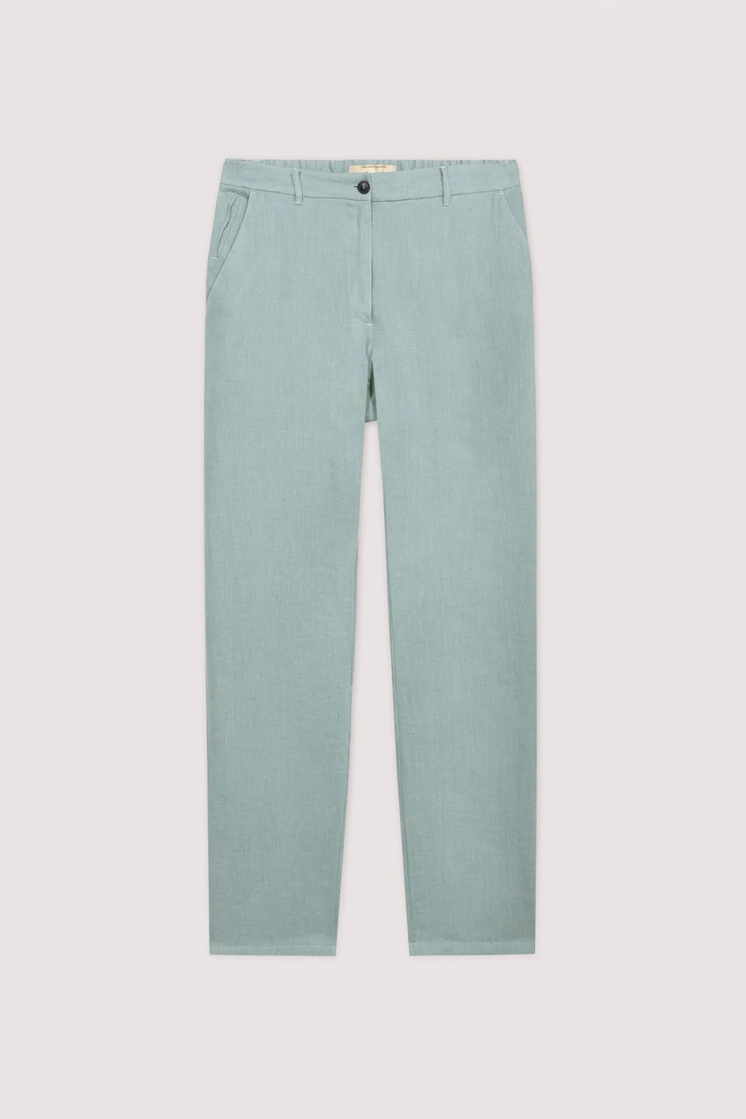 Linen trousers with elastic waist - Image 5
