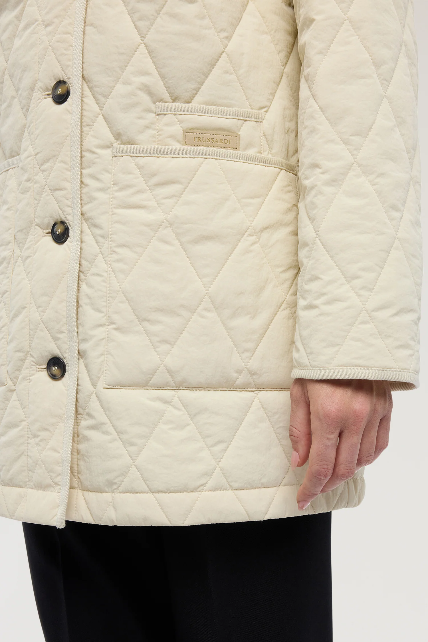 Long padded nylon jacket - Image 4